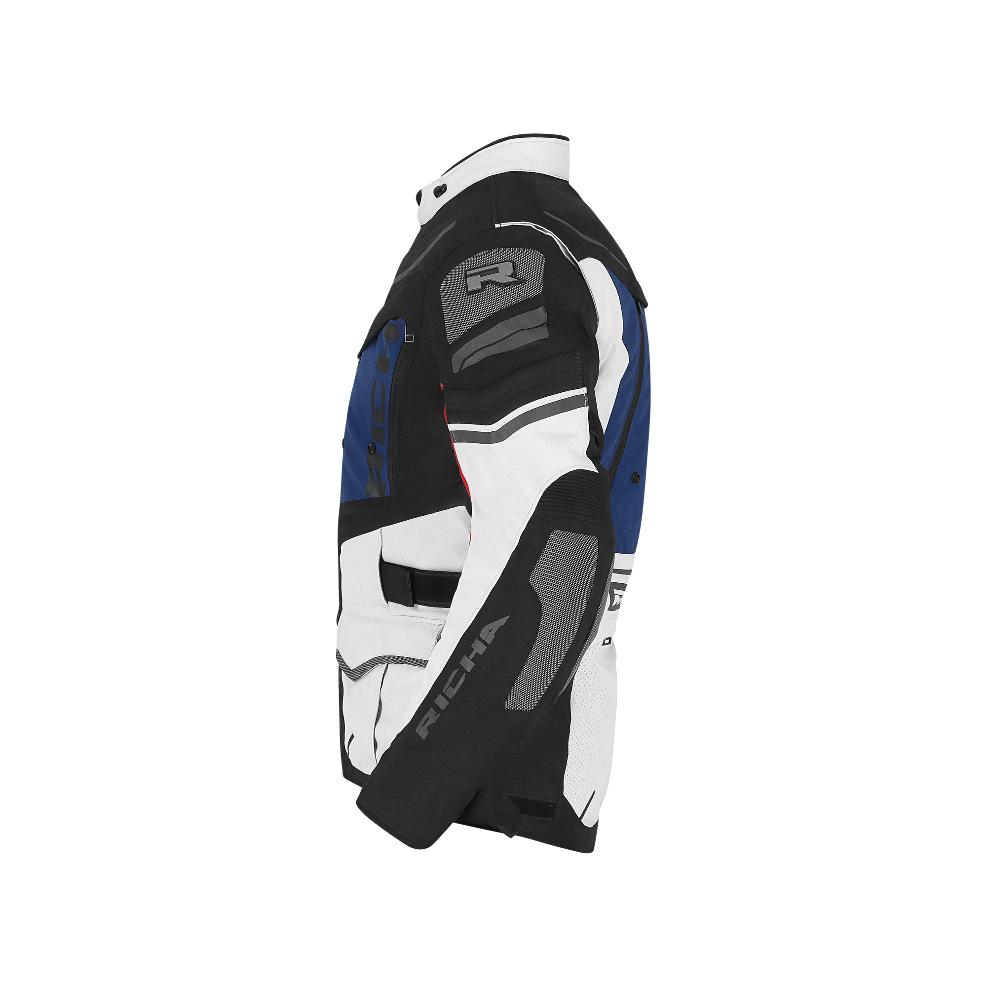 Richa-Infinity 2 Adventure Textiljacke hellgrau/blau/rot 4XL-2017411999034014