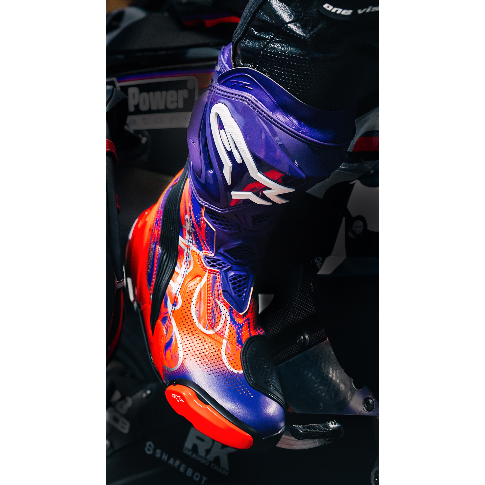 Alpinestars-Supertech R Le Flyte Vented Stiefel lila/rot/schwarz 41-0002177999189741