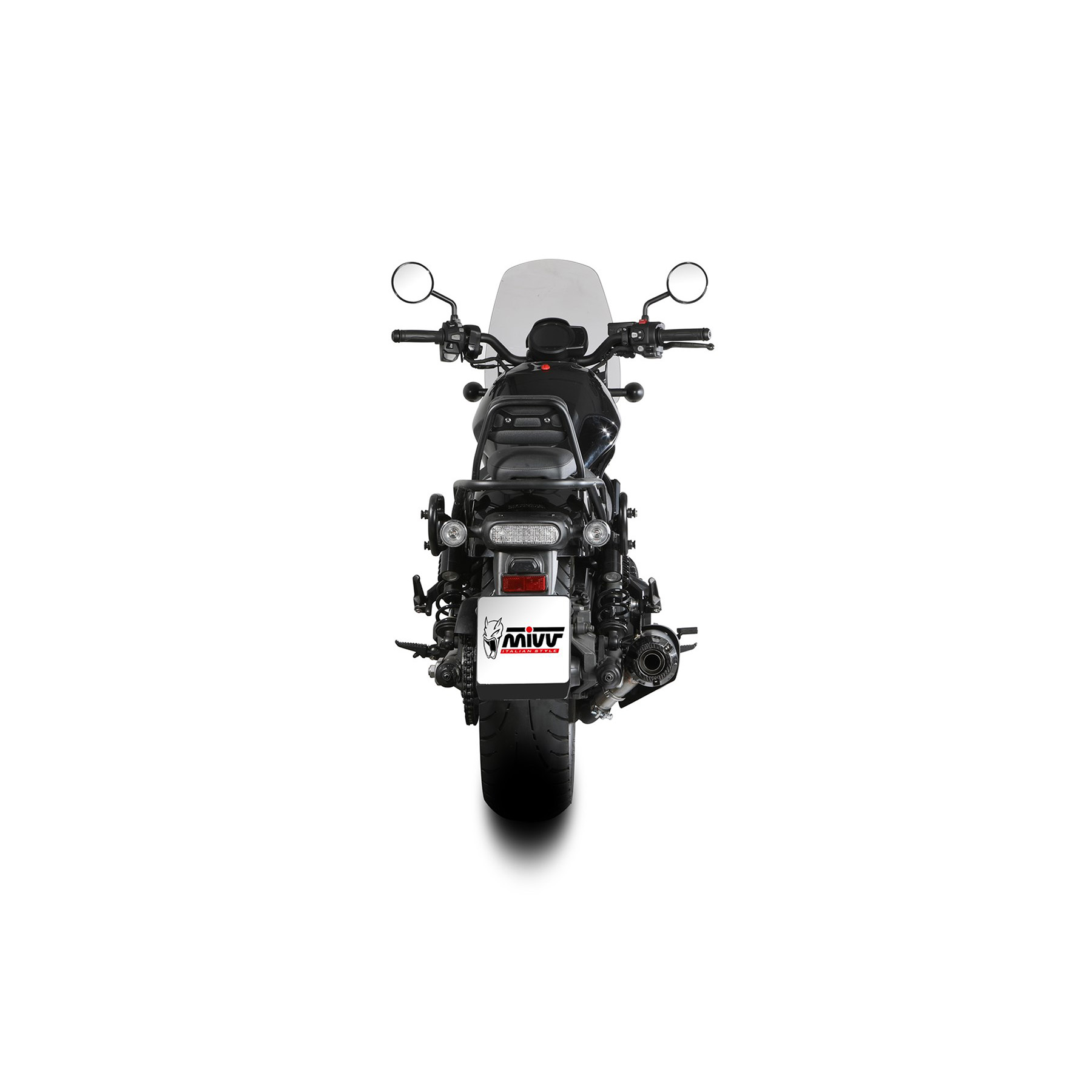 MIVV-Auspuff HR-1 schwarz/Carbon lang für CMX 1100 Rebel 22-24-0001269003000009