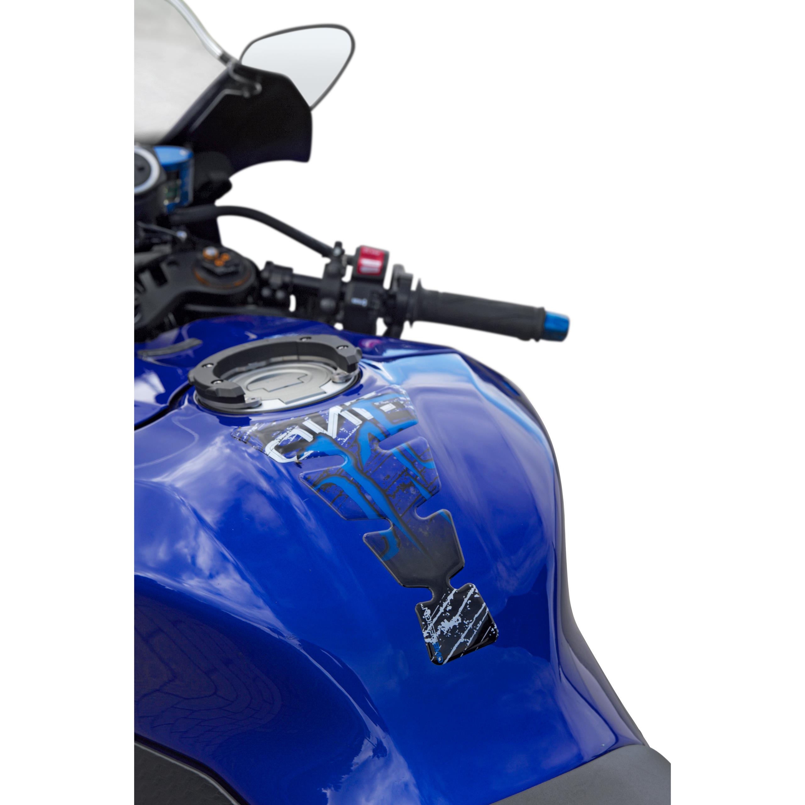 ONEDESIGN Tankpad One Energy durchsichtig 215x128x1,5mm blau - Motorradteile & Ersatzteile - Verkleidungen & Abdeckungen