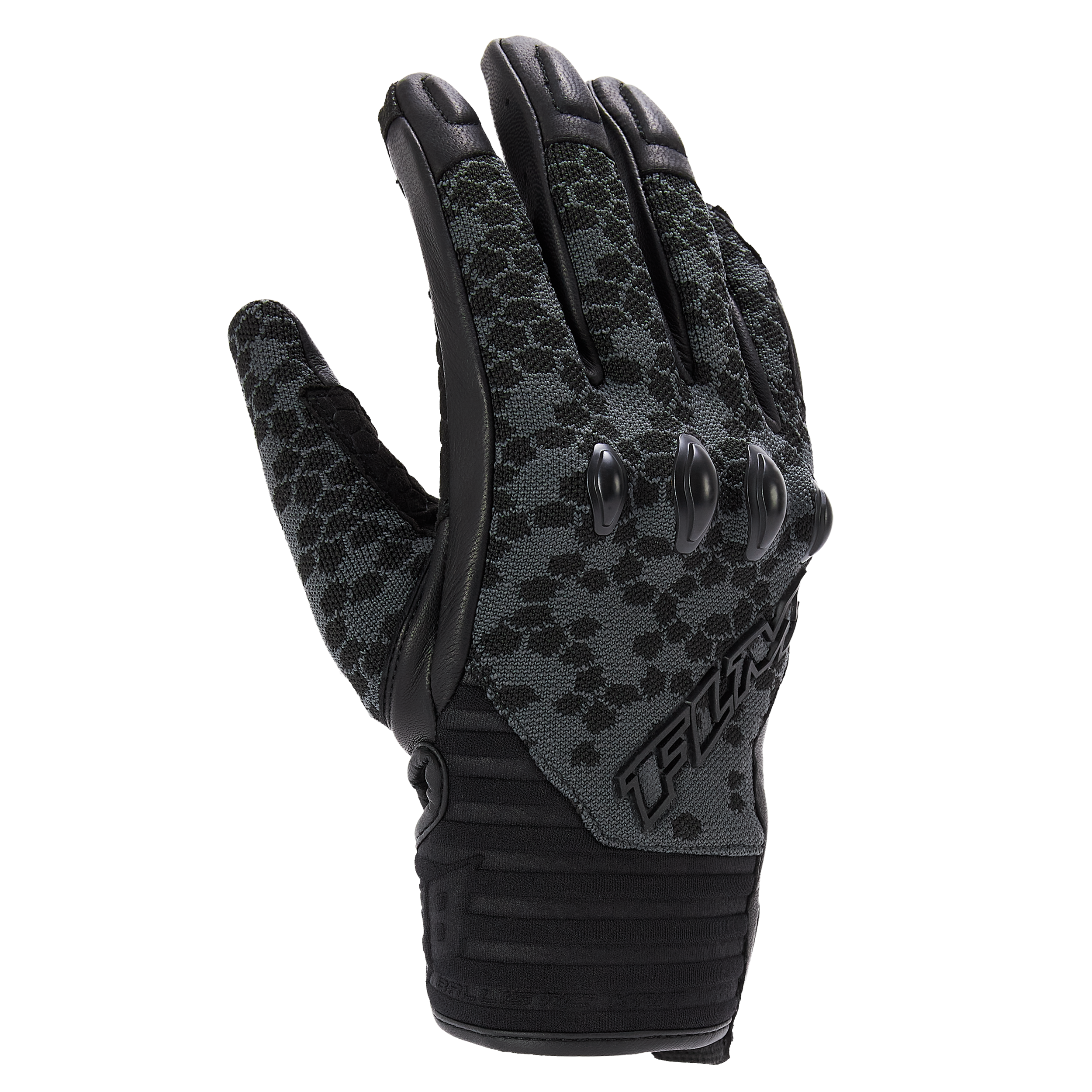 FLM Ram Air 2 Leder-/Textilhandschuh schwarz/grau