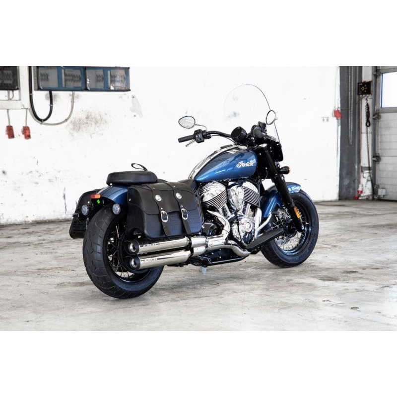Miller Exhaust échappement SlashCut paire poli/noir pour Super Chief 2025-