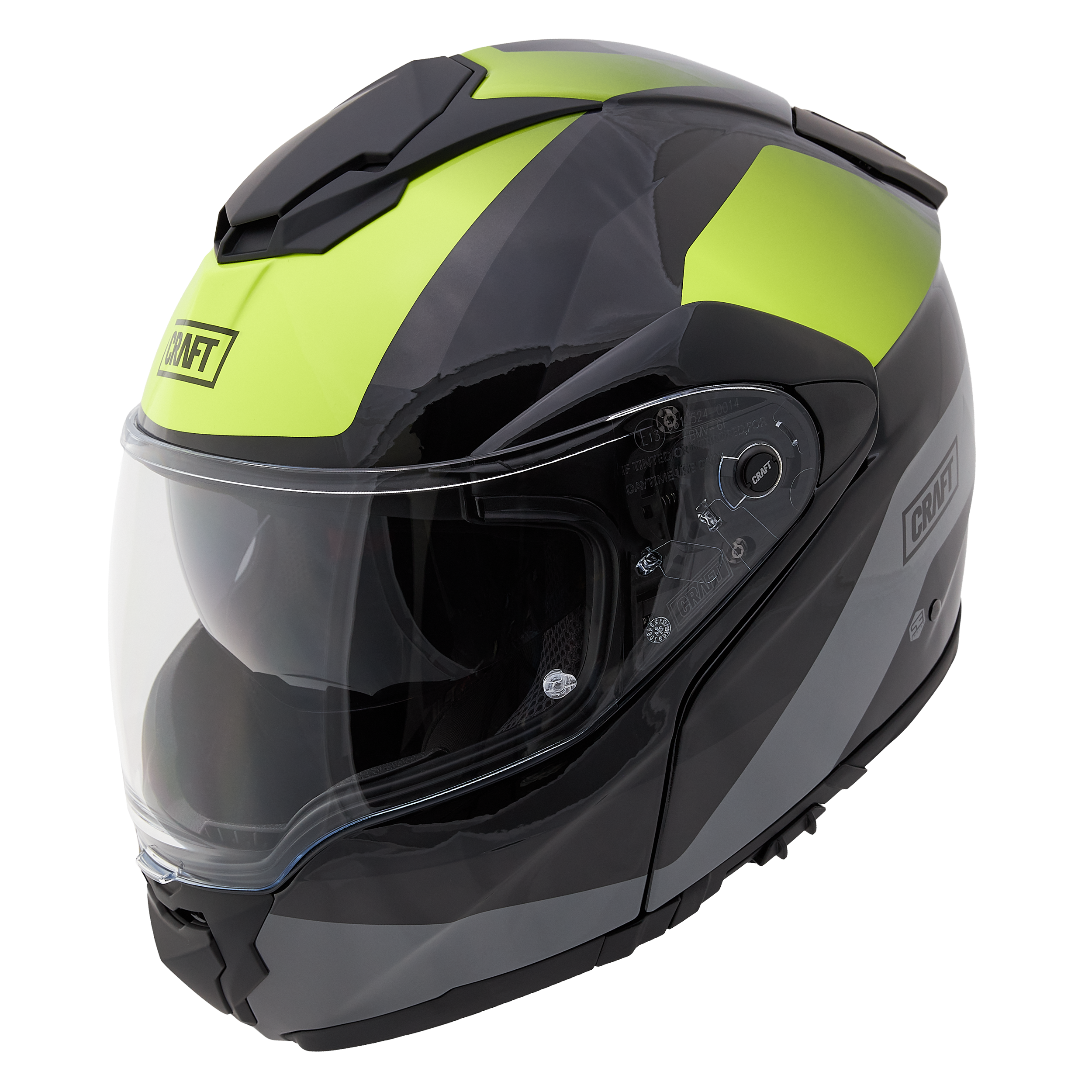 Craft-Fiberglas Klapphelm Tour Gelb Dekor #26 XXL-4701271999055012