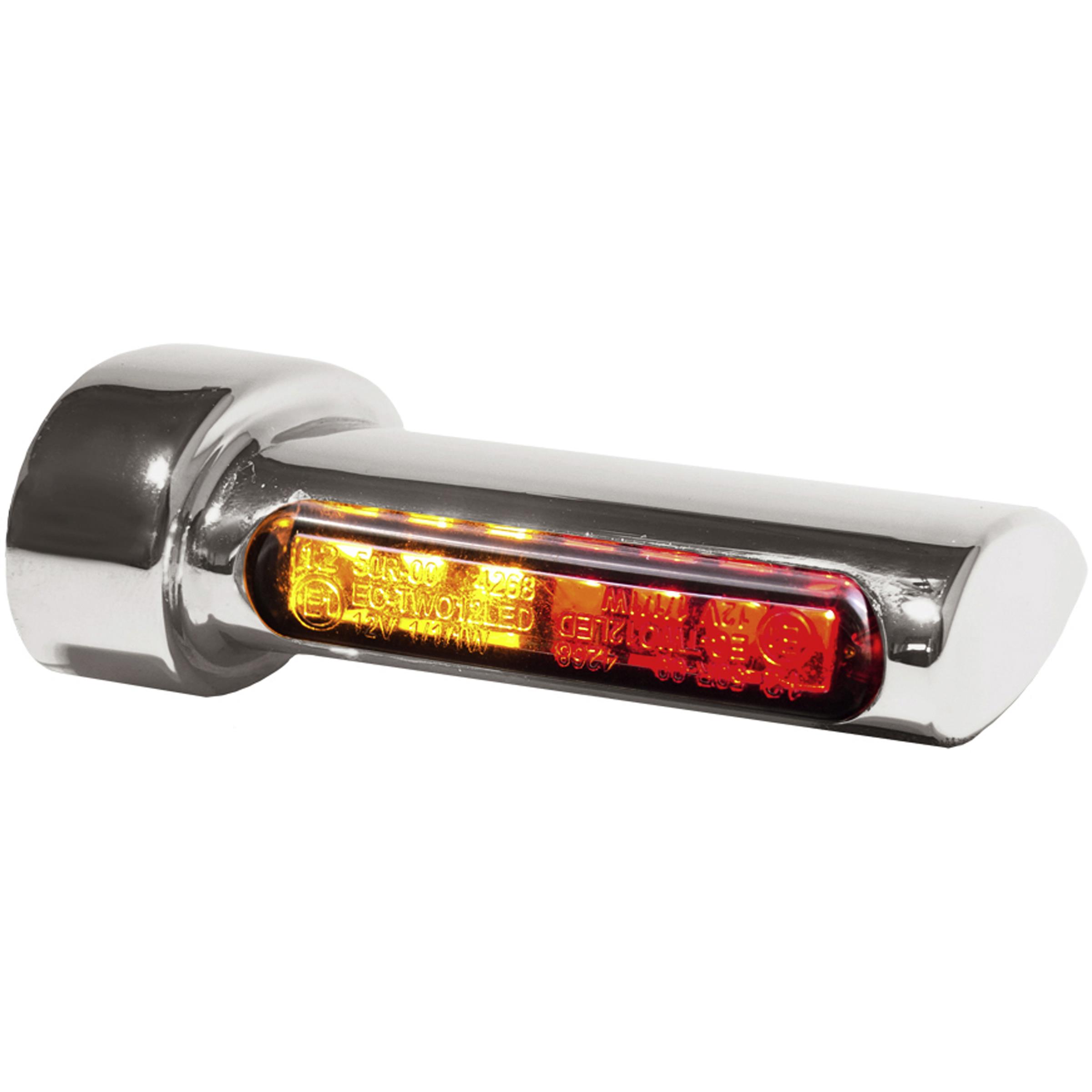 HeinzBikes-LED Alu Blinker-/Rücklichtpaar Winglets für Harley chrom-5709211020000011