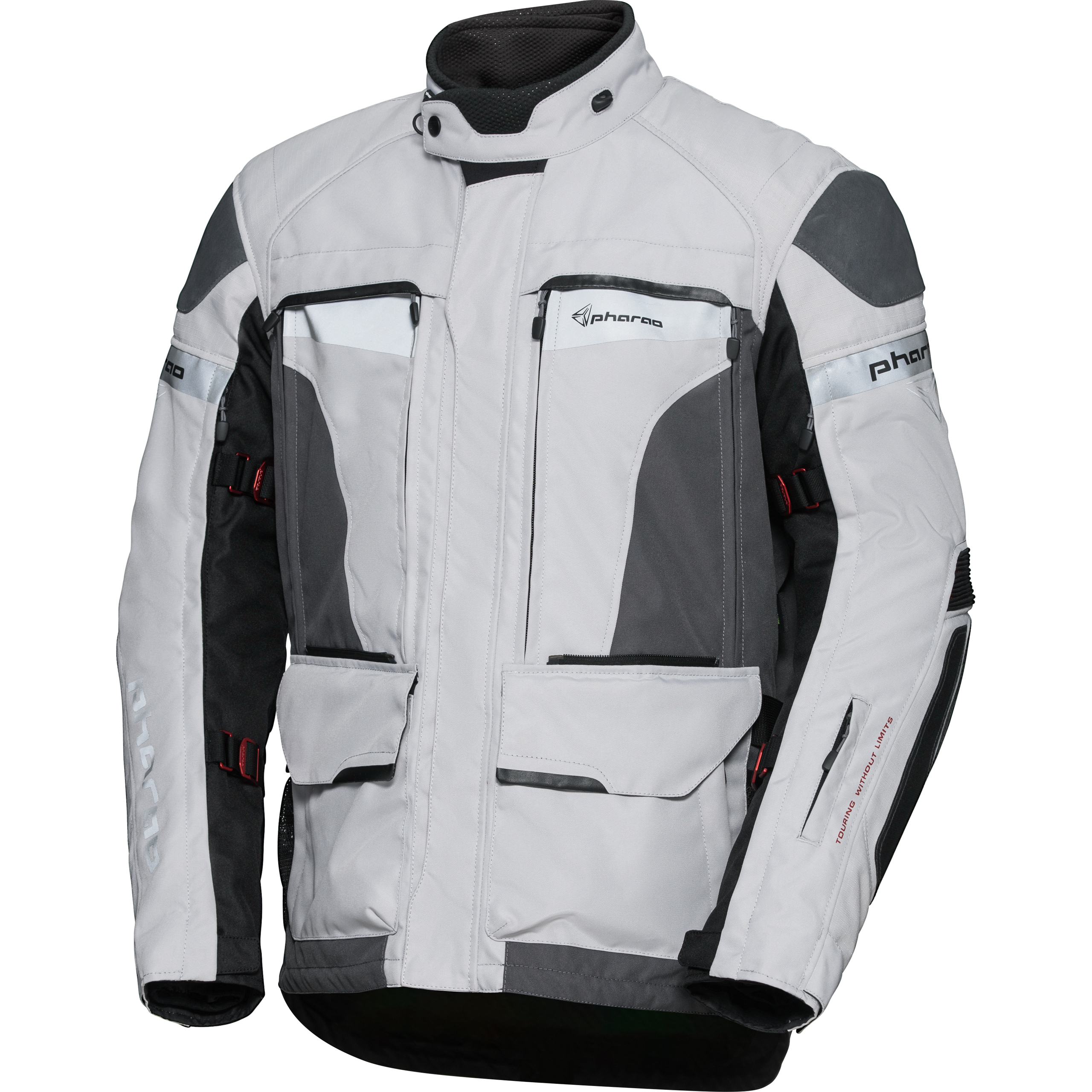 Pharao Tura WP Adv. Textil-/Lederjacke hellgrau M - Motorradbekleidung - Motorradbekleidung Herren