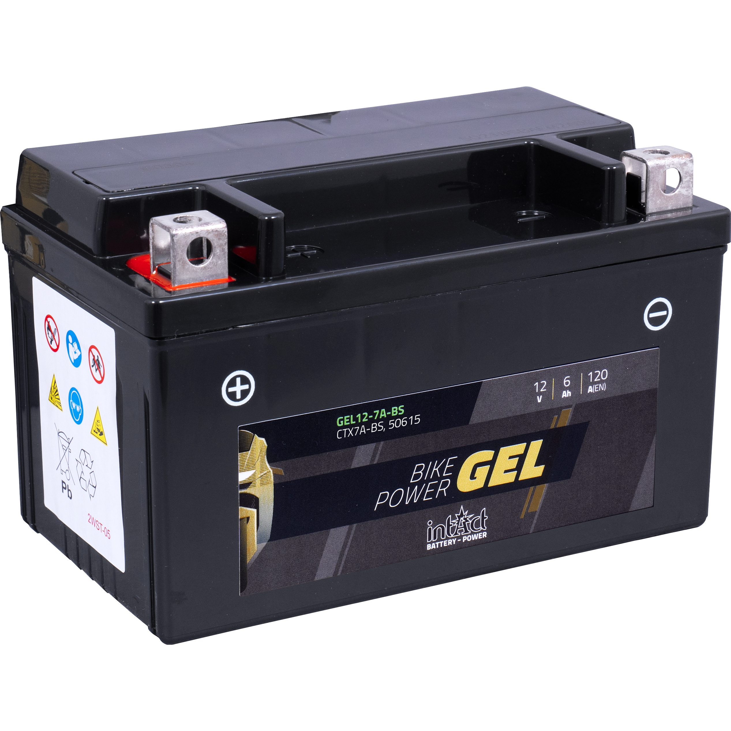 intAct Batterie Bike Power Gel geschlossen 12V/6Ah GEL12-7A-BS (YTX - Motorradteile & Ersatzteile - Batterien