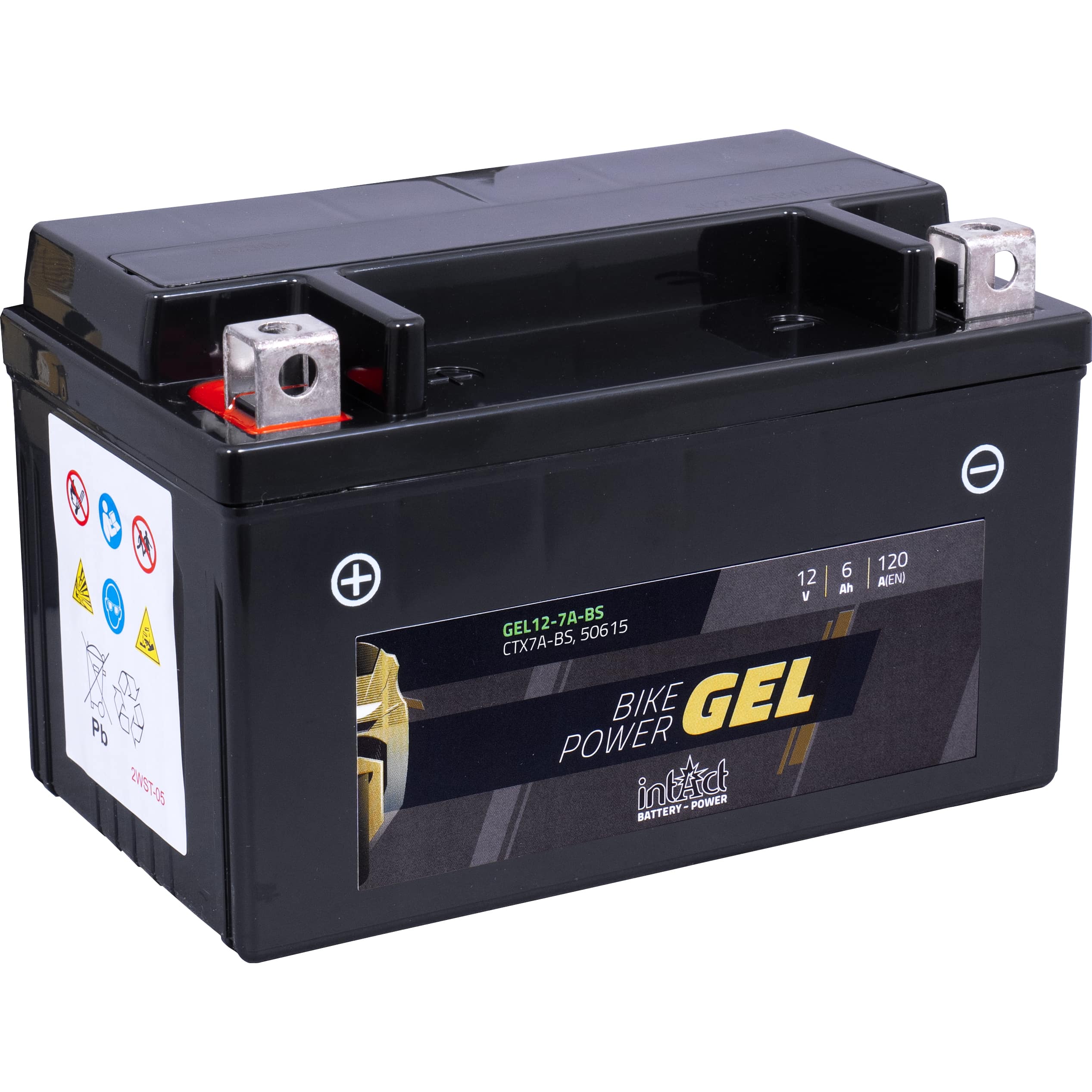 intAct Batterie Bike Power Gel geschlossen 12V/6Ah GEL12-7A-BS (YTX - Motorradteile & Ersatzteile - Batterien