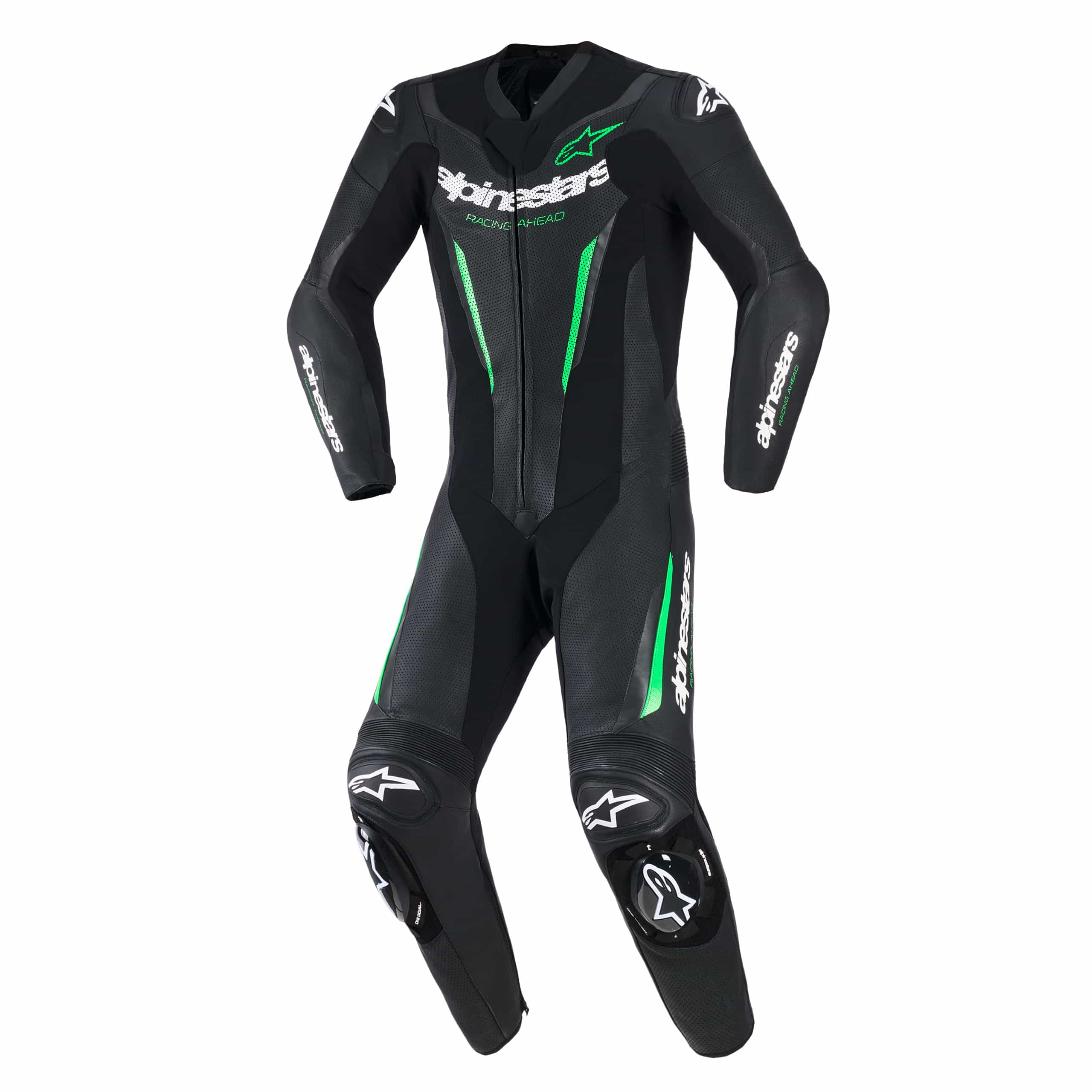 Alpinestars-GP Force V2 Lederkombi 1-tlg. schwarz/grün 48-0001710999073305