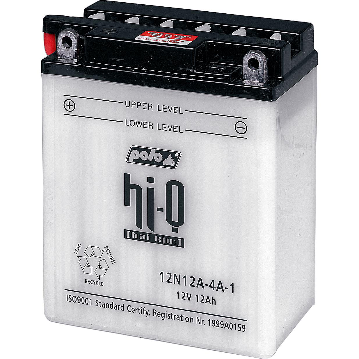 Hi-Q Batterie inkl. Säure HB12A geschl., 12V, 12Ah, 800ml (HB12A) - Motorradteile & Ersatzteile - Batterien