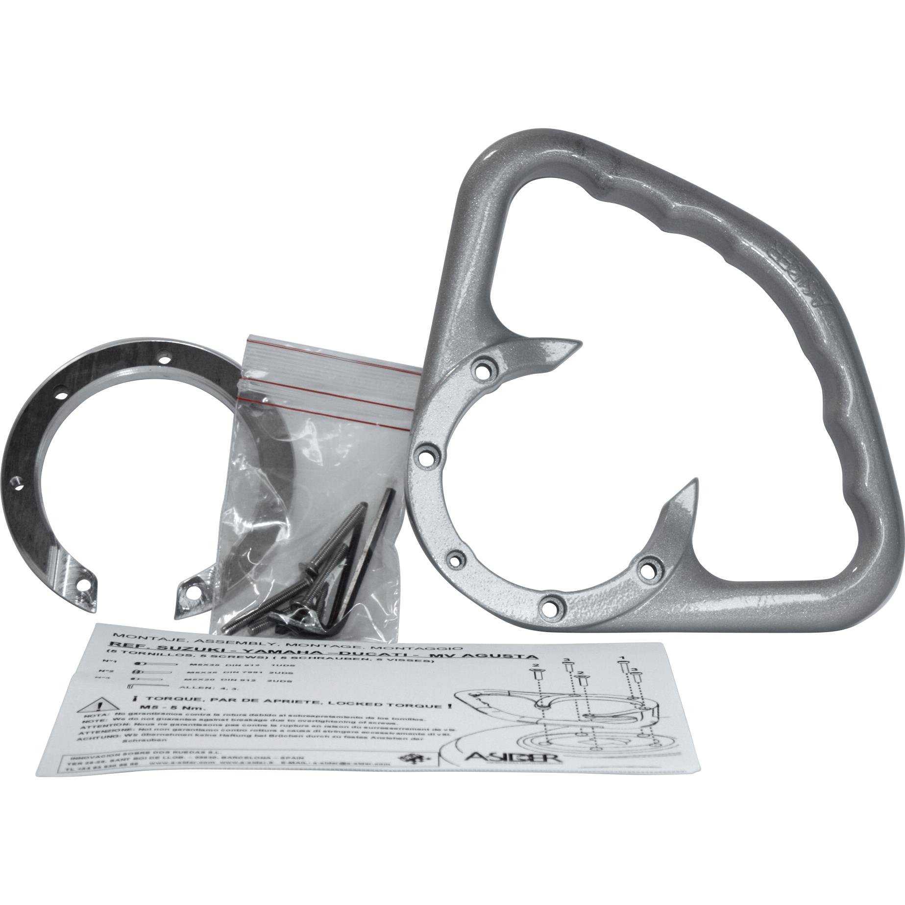 DuoDrive Beifahrerhaltegriff 7 Schrauben KR 02 S silber - Motorradteile & Ersatzteile - Lenker, Griffe & Hebel