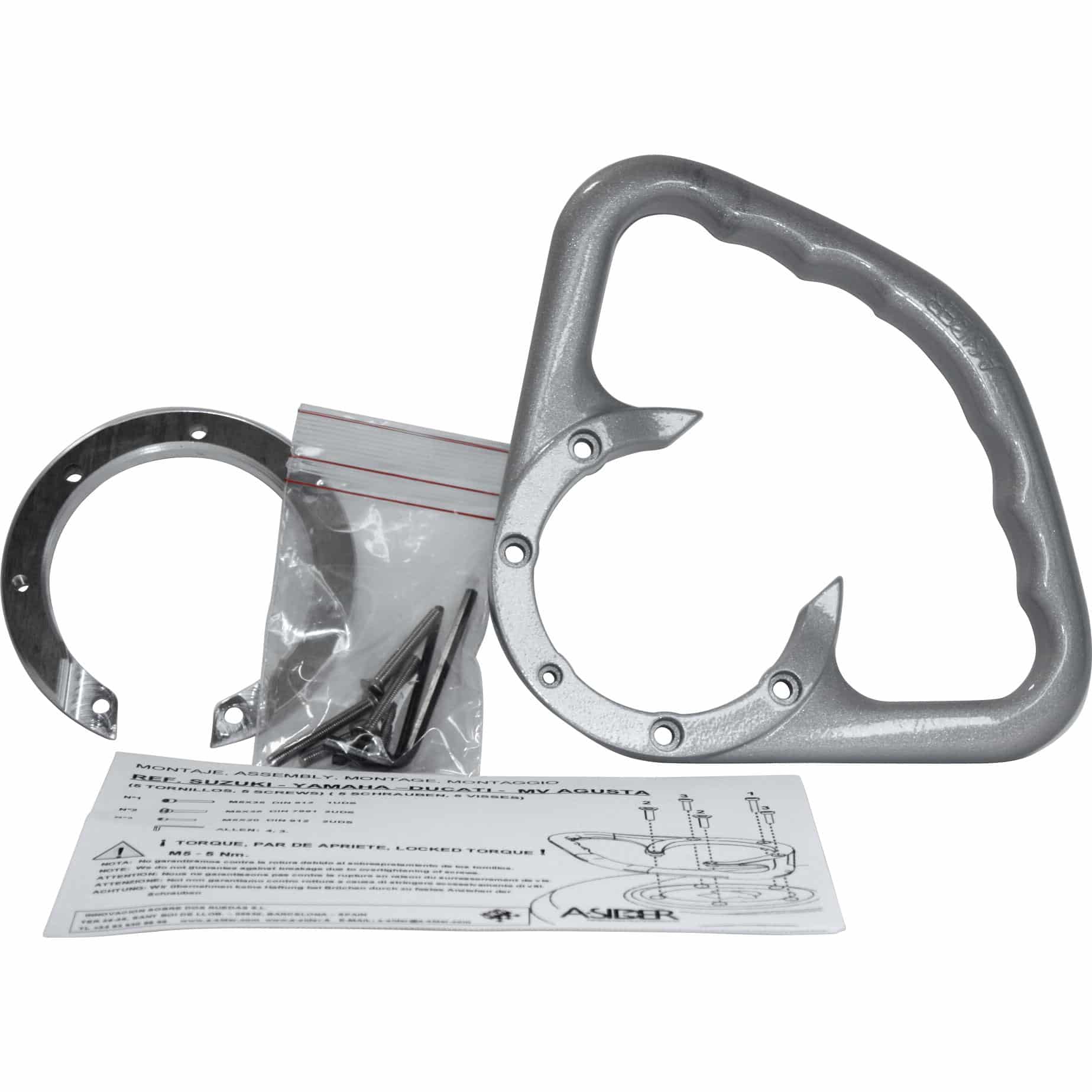 DuoDrive Beifahrerhaltegriff 7 Schrauben KR 02 S silber - Motorradteile & Ersatzteile - Lenker, Griffe & Hebel