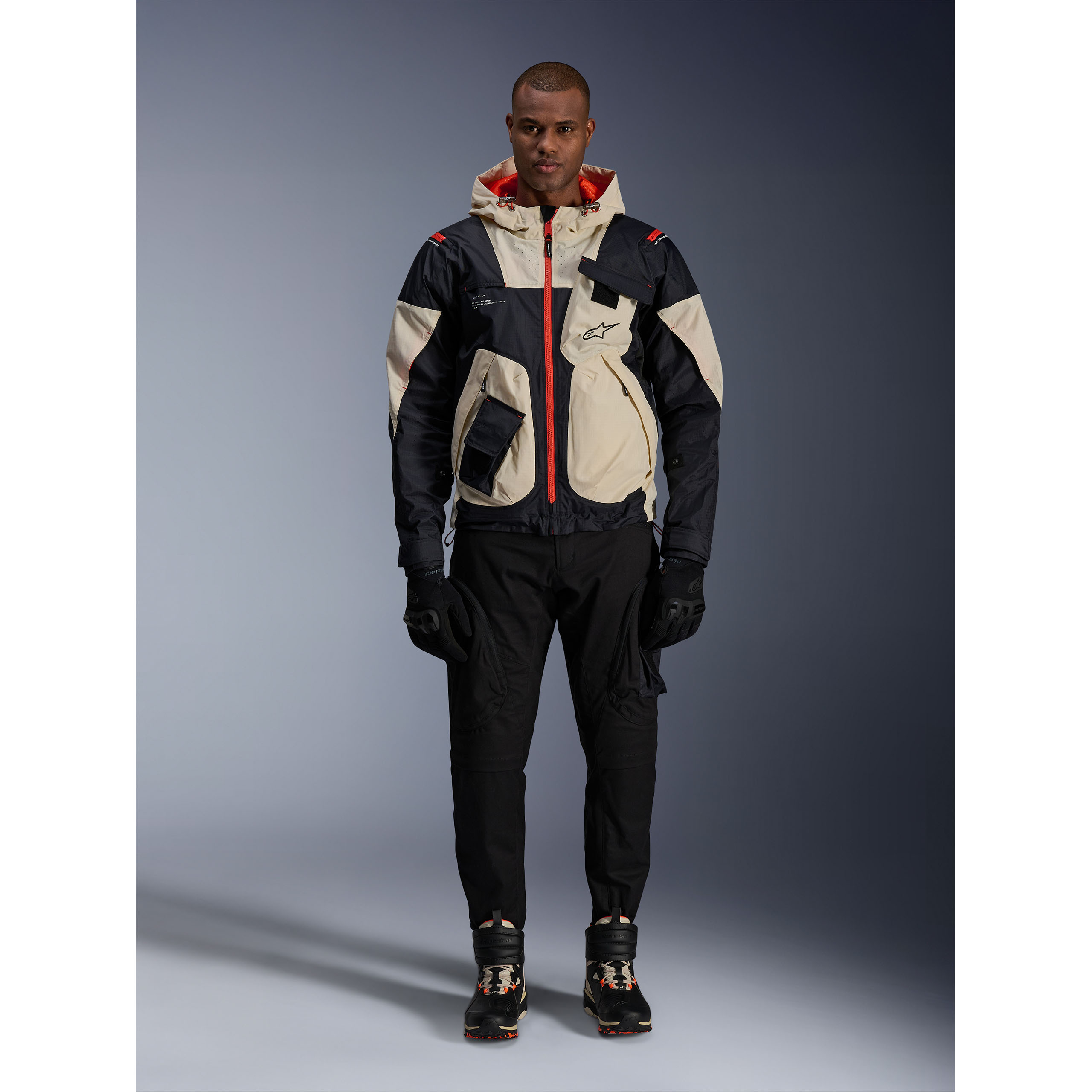 Alpinestars-Mogress Air Jacke black almond hot orange-0002135999909