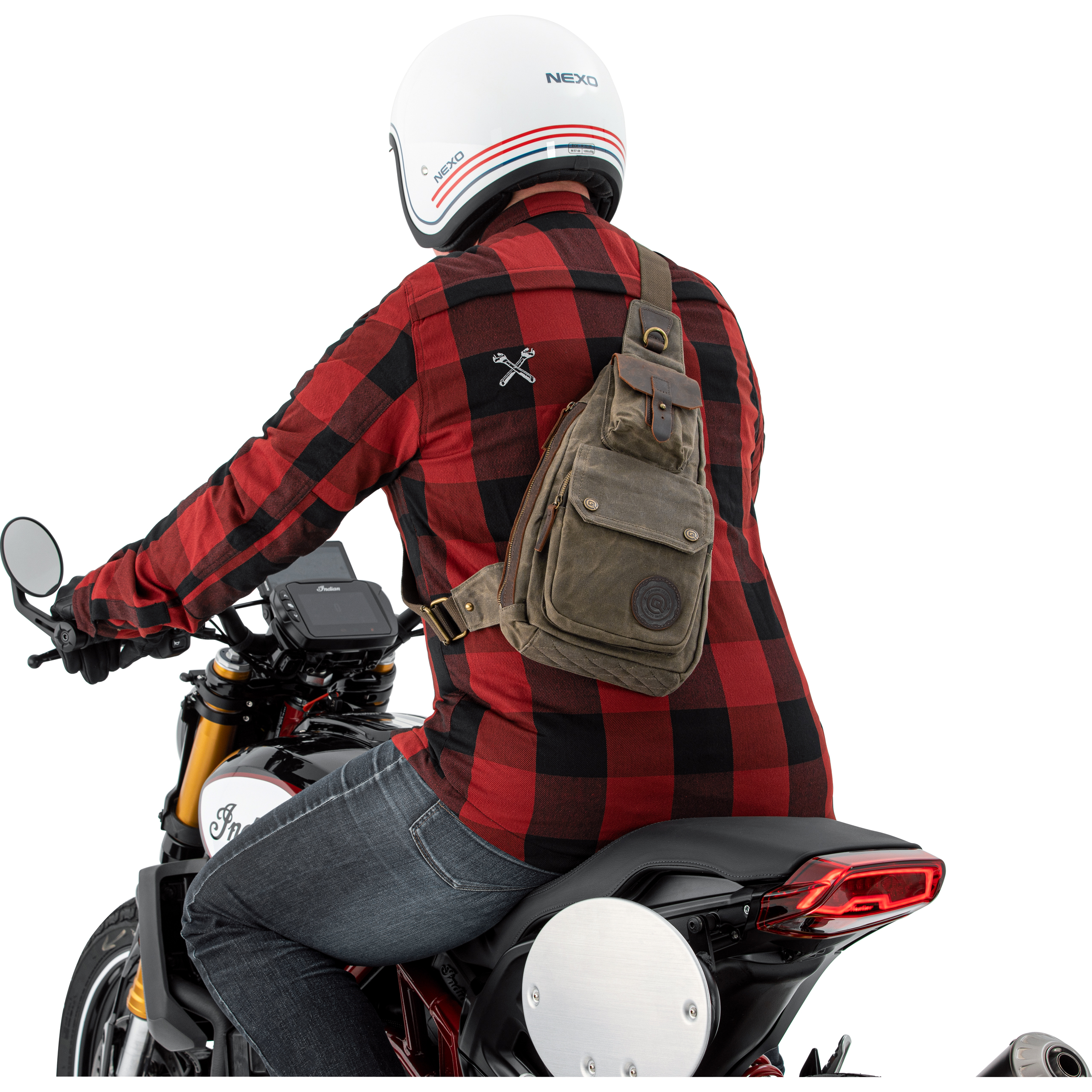 QBag Sling Bag Umhängetasche Canvas Retro 4,5 Liter - Motorradzubehör - Motorradgepäck