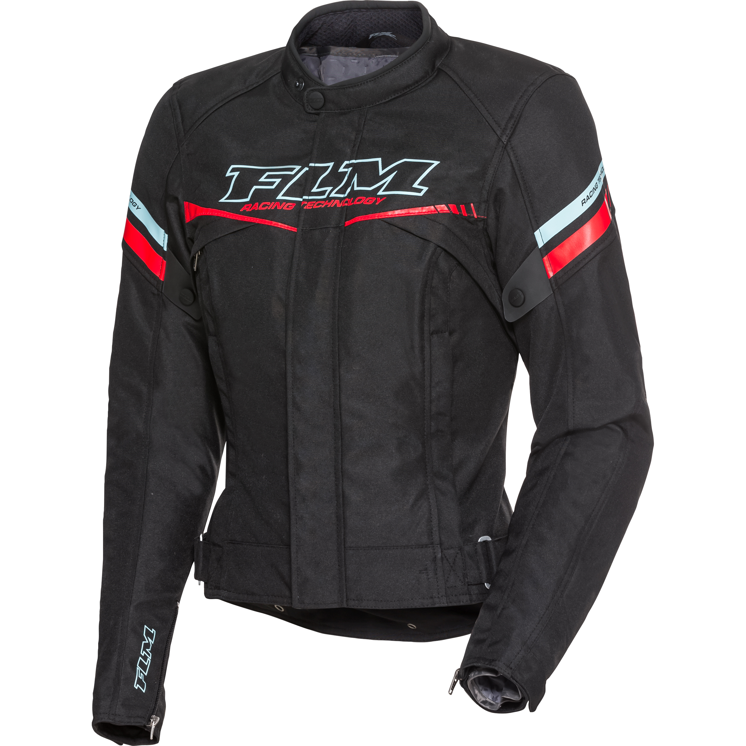 FLM Traction Damen Textiljacke schwarz/aqua L - Motorradbekleidung - Sport Motorradbekleidung
