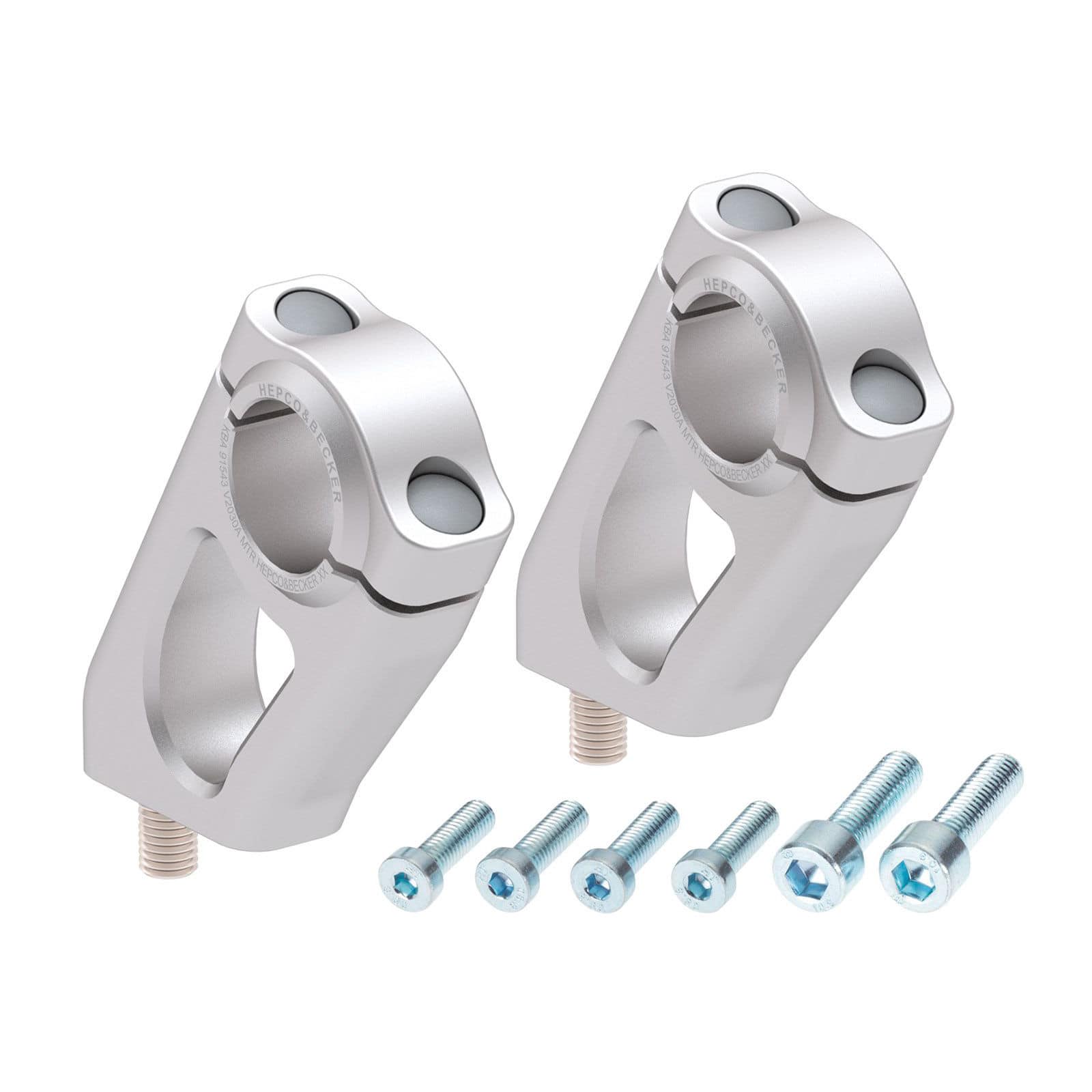 Hepco & Becker Lenkerverlegung 20/30mm silber für BMW R 1200 GS 2008-2012 - Motorradteile & Ersatzteile - Lenker, Griffe & Hebel
