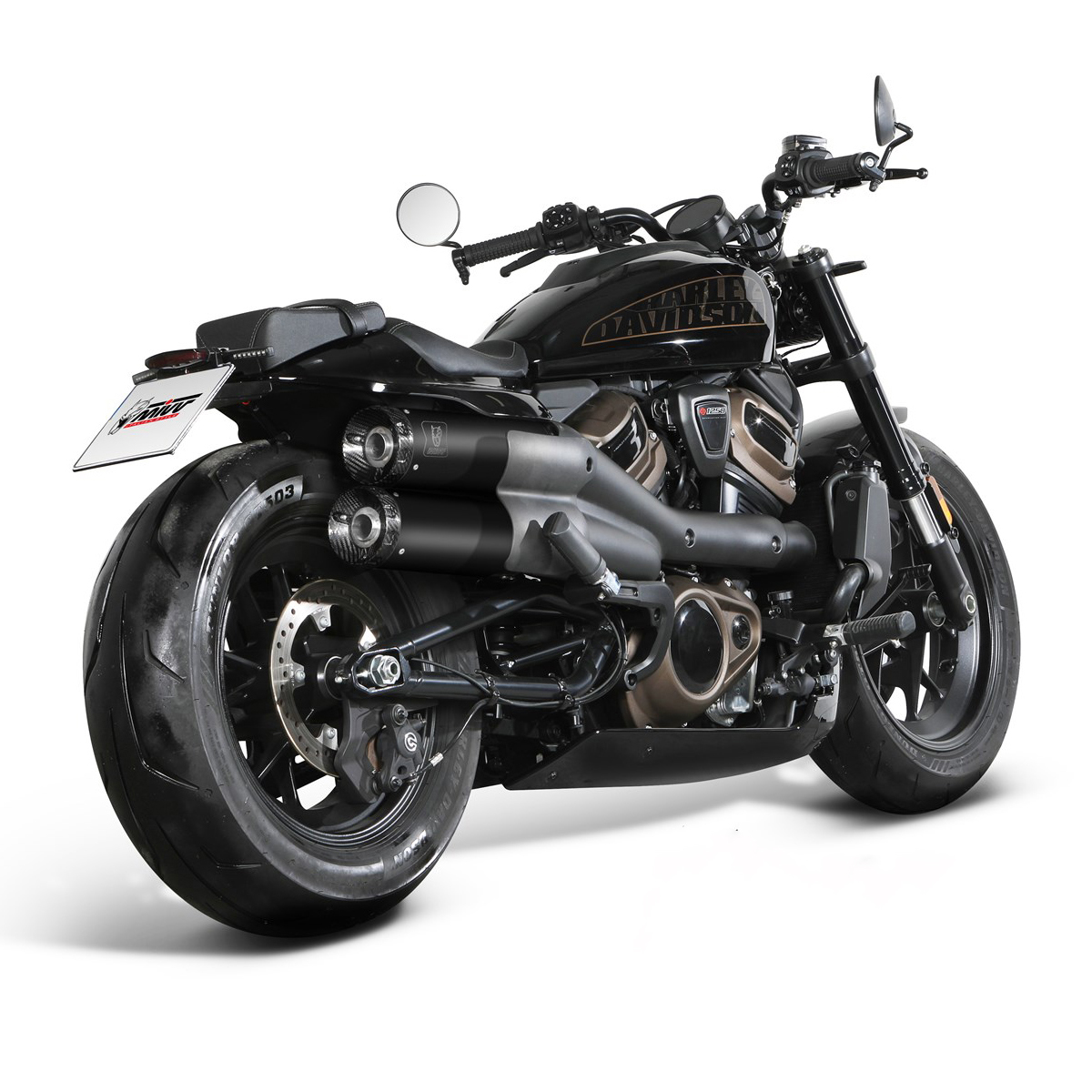 MIVV-Auspuff HR-1 HD.004.KH1BC Paar schwarz/Carbon f. Sportster S-0001269003000018
