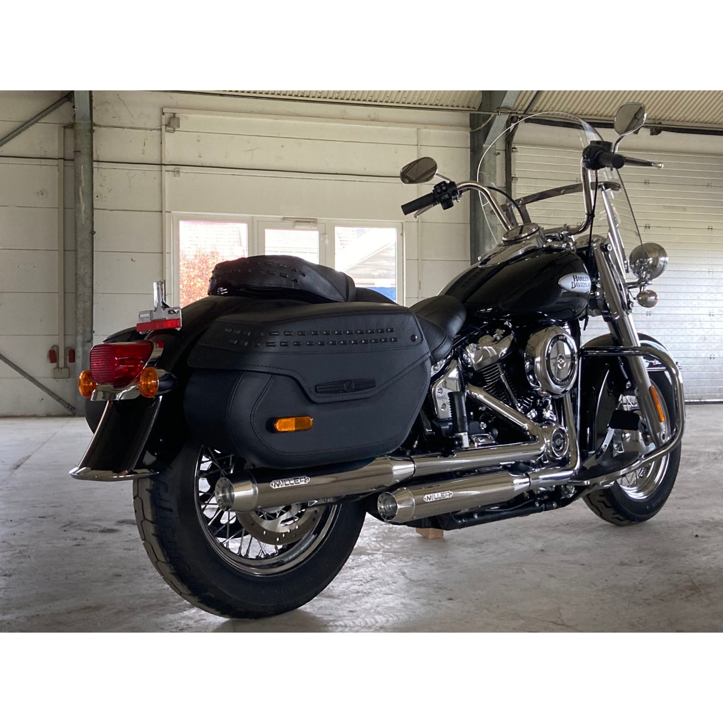 Miller Exhaust Auspuff Paar Tapered poliert/poliert für Heritage Clas 21-24 - Motorradteile & Ersatzteile - Auspuff