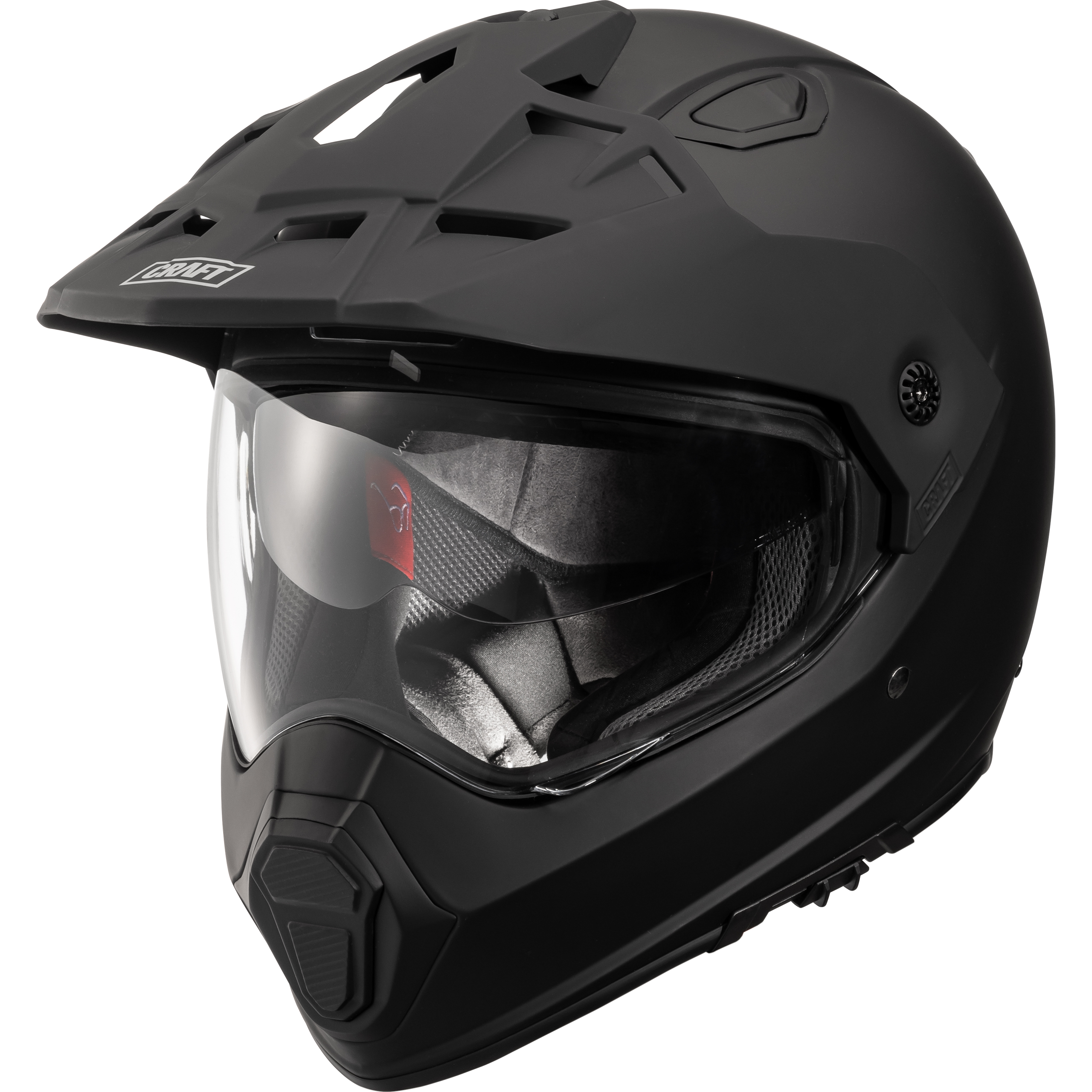 Craft Fiberglas Endurohelm mattschwarz M - Helme & Brillen - Motorradhelme