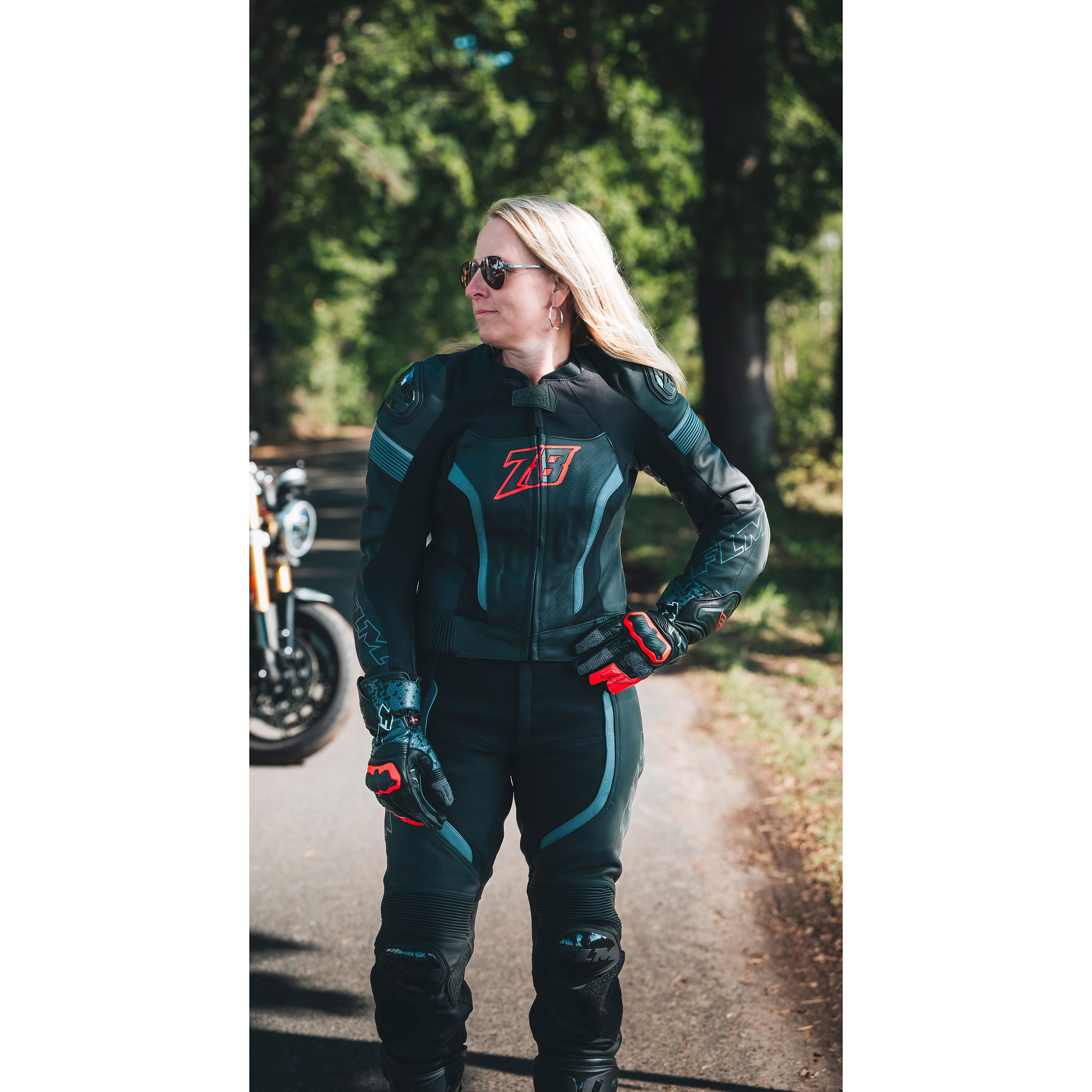 FLM-Mandalika Damen Sport Lederjacke-0000979999010301