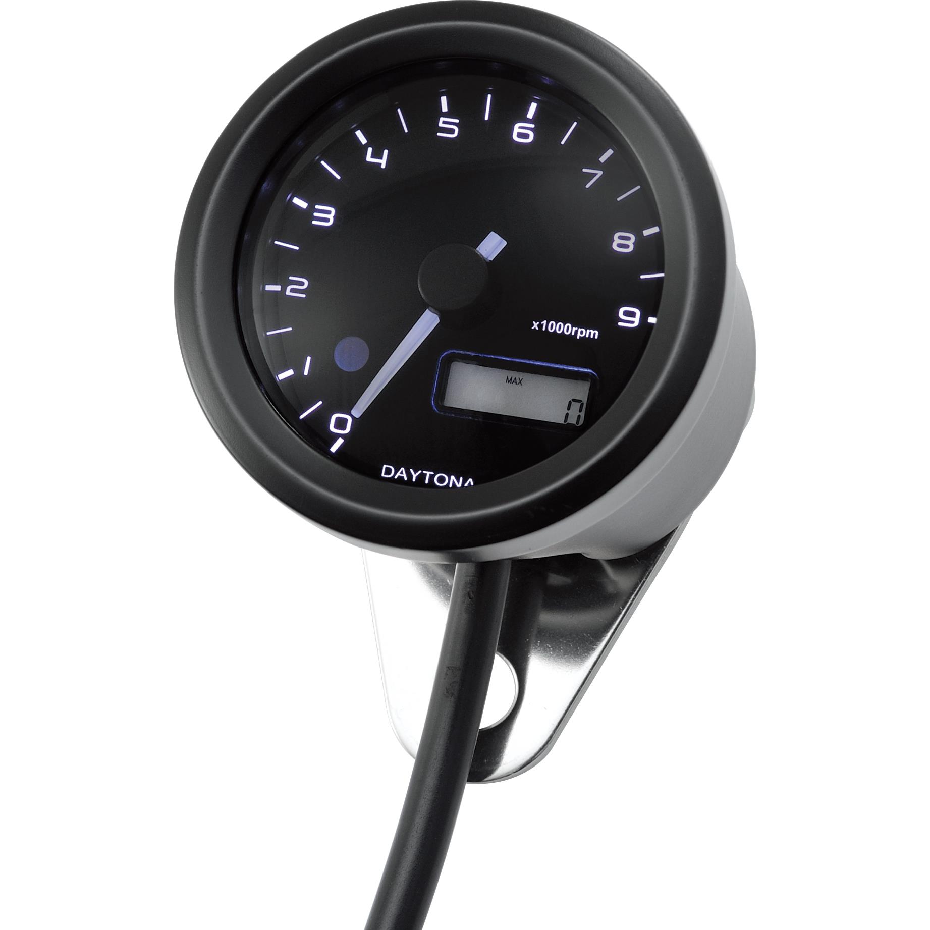Daytona-Drehzahlmesser Velona Ø48mm bis 9000 U/min schwarz-5730971059001710