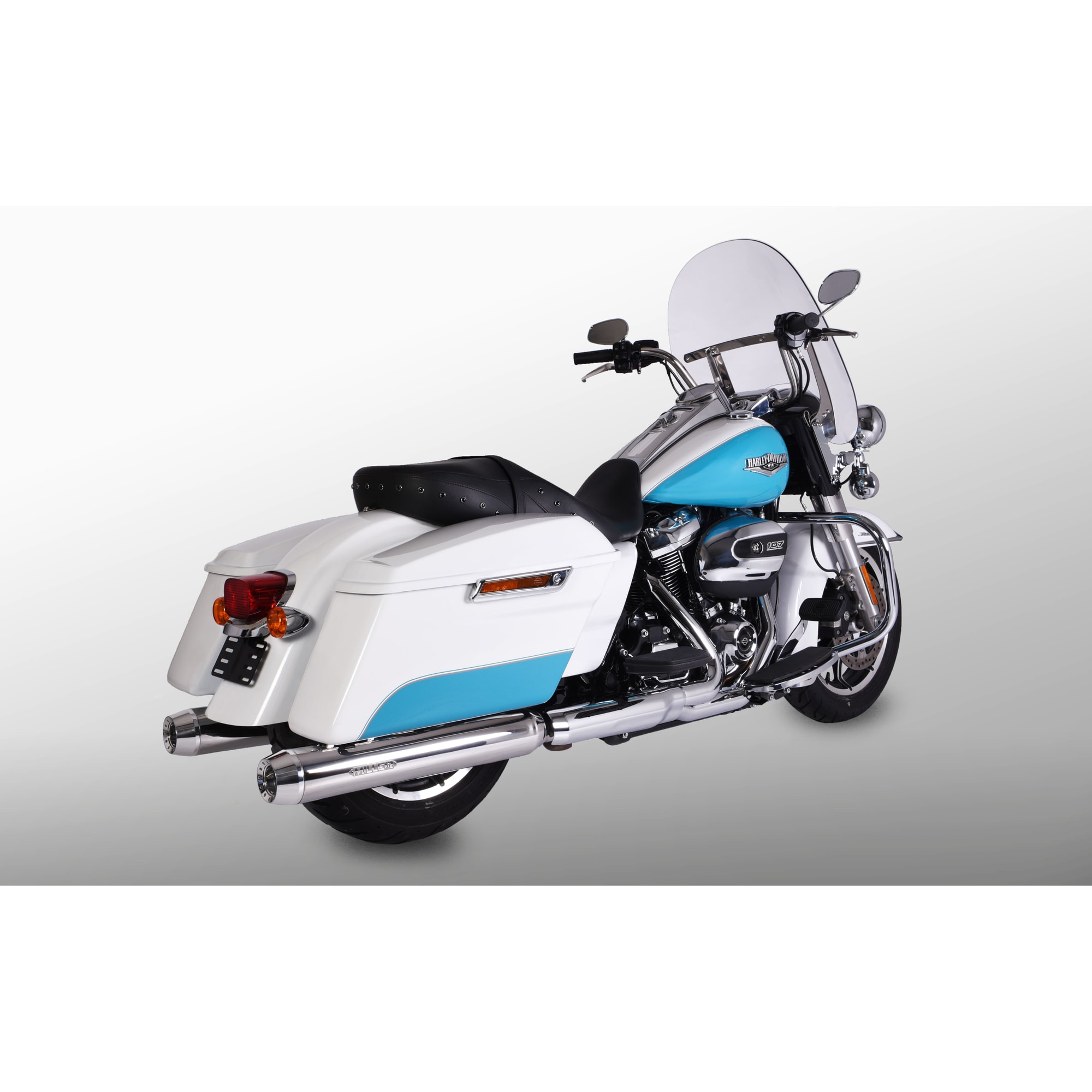 Miller Exhaust Auspuff Paar Tapered poliert/poliert für Touring 2017-2020 - Motorradteile & Ersatzteile - Auspuff