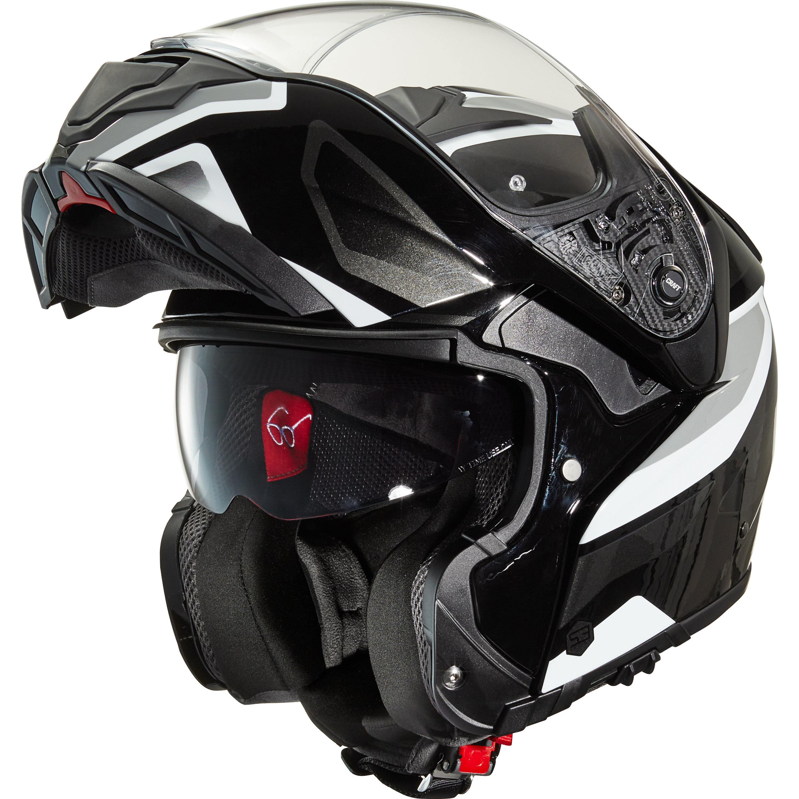 Craft-Fiberglas Klapphelm Tour Silber Dekor #24 S-4701271999033008