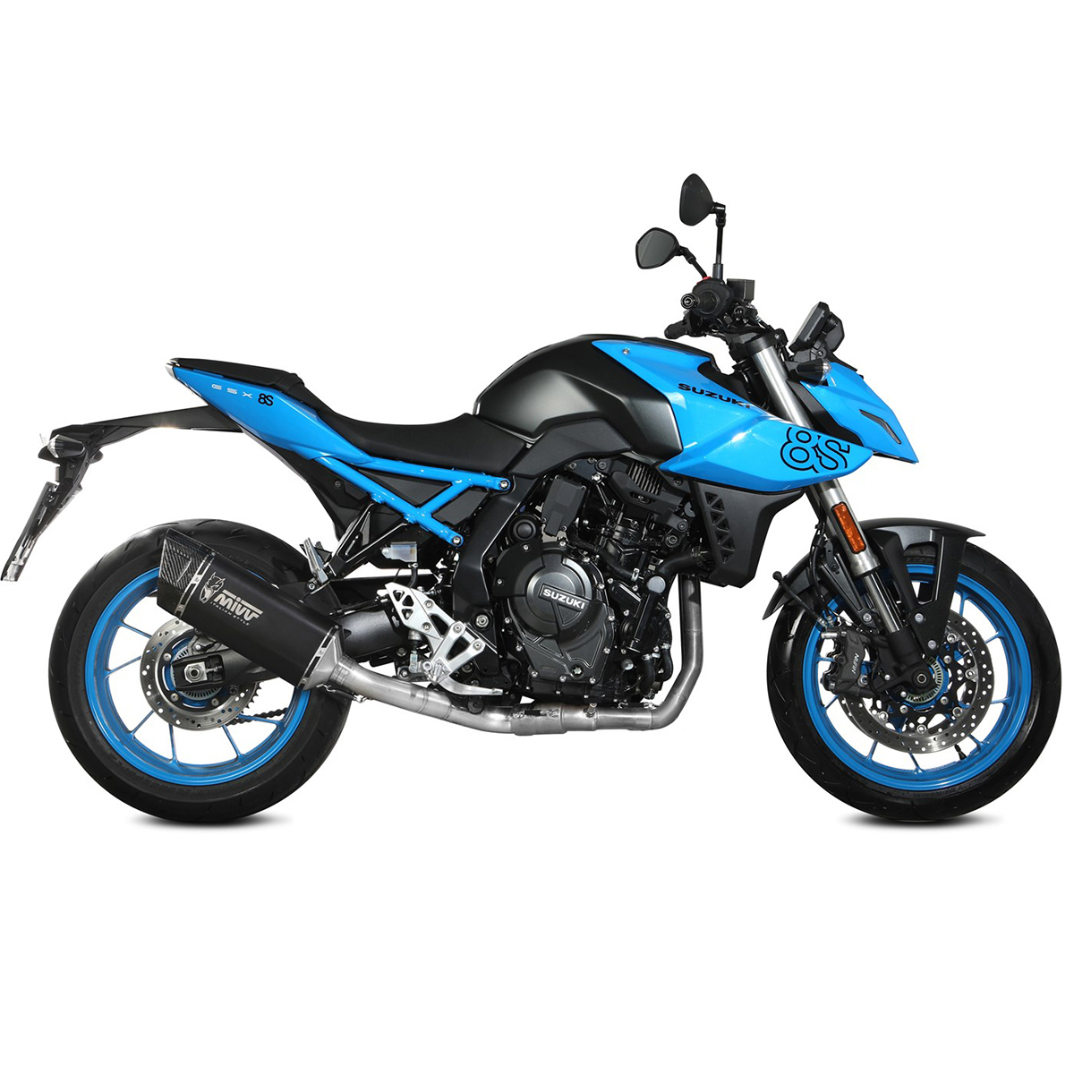 MIVV scarico SR-1 S.063.KR1XB 2-1 nero per GSX-8 S/R 2022-2024