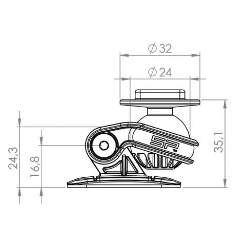 SP Connect-Adhesive Mount Pro SPC Klebehalter mit Verstellung-5741561