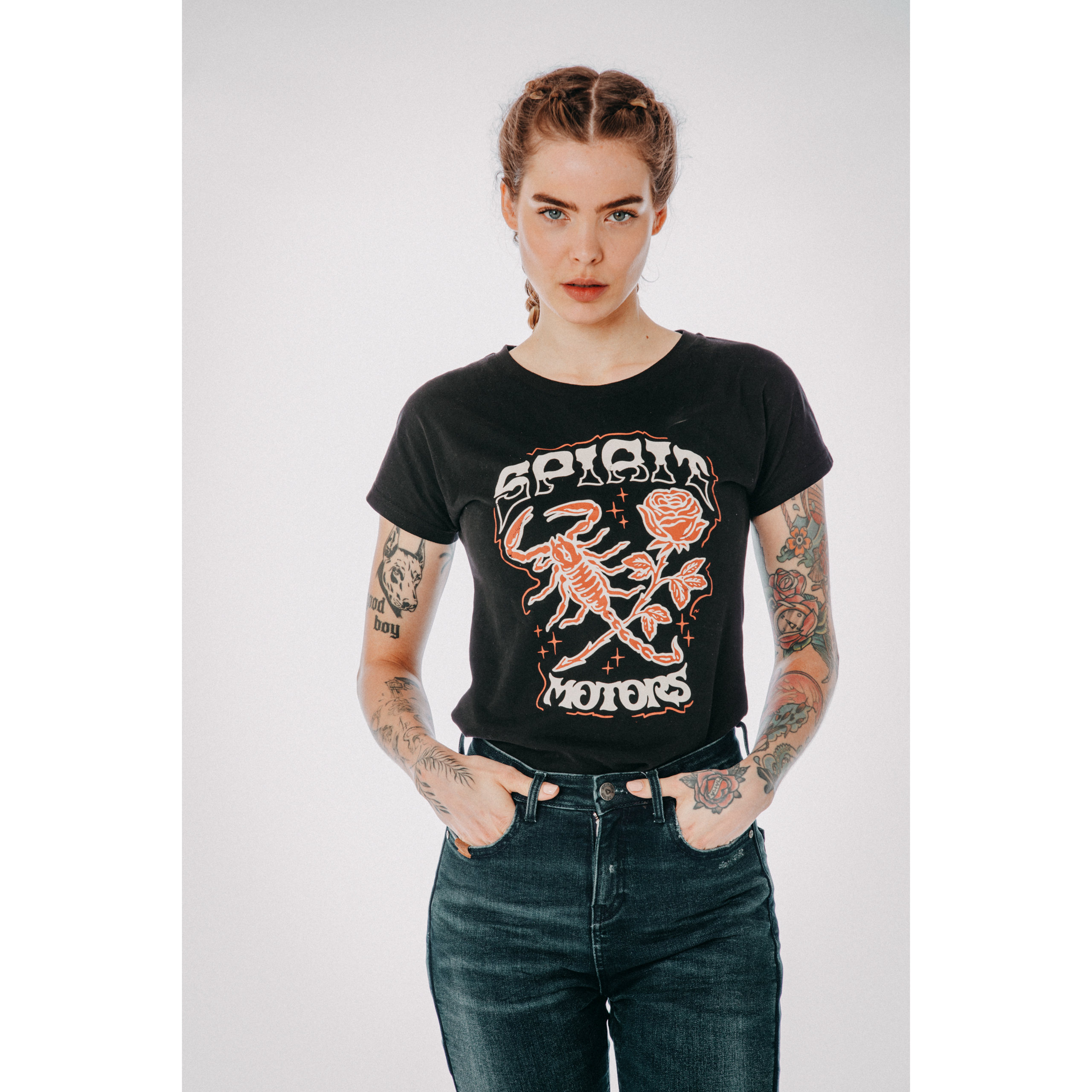 Spirit Motors-Sparkling Jodie Damen T-Shirt-8020501999001111