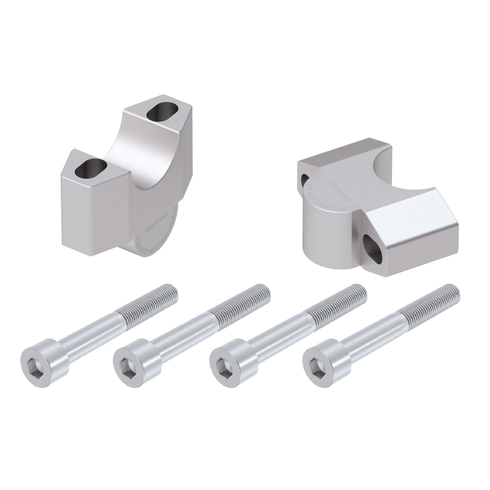 Hepco & Becker Lenkererhöhung 30mm silber für Honda ADV