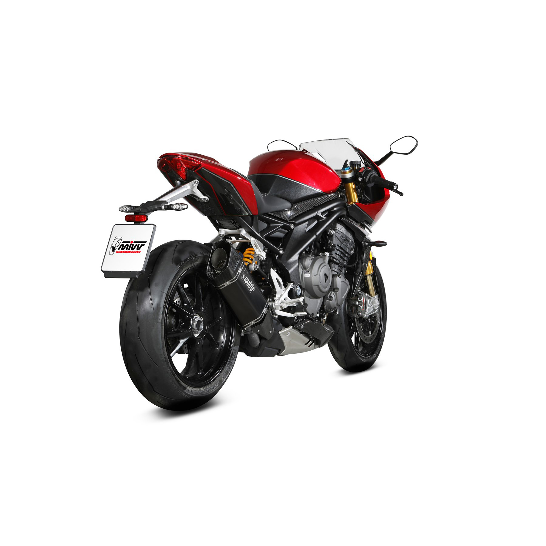 MIVV-Auspuff SR-1 Titan schwarz/Carbon für Speed Triple 1200 21-2-0001270003000007