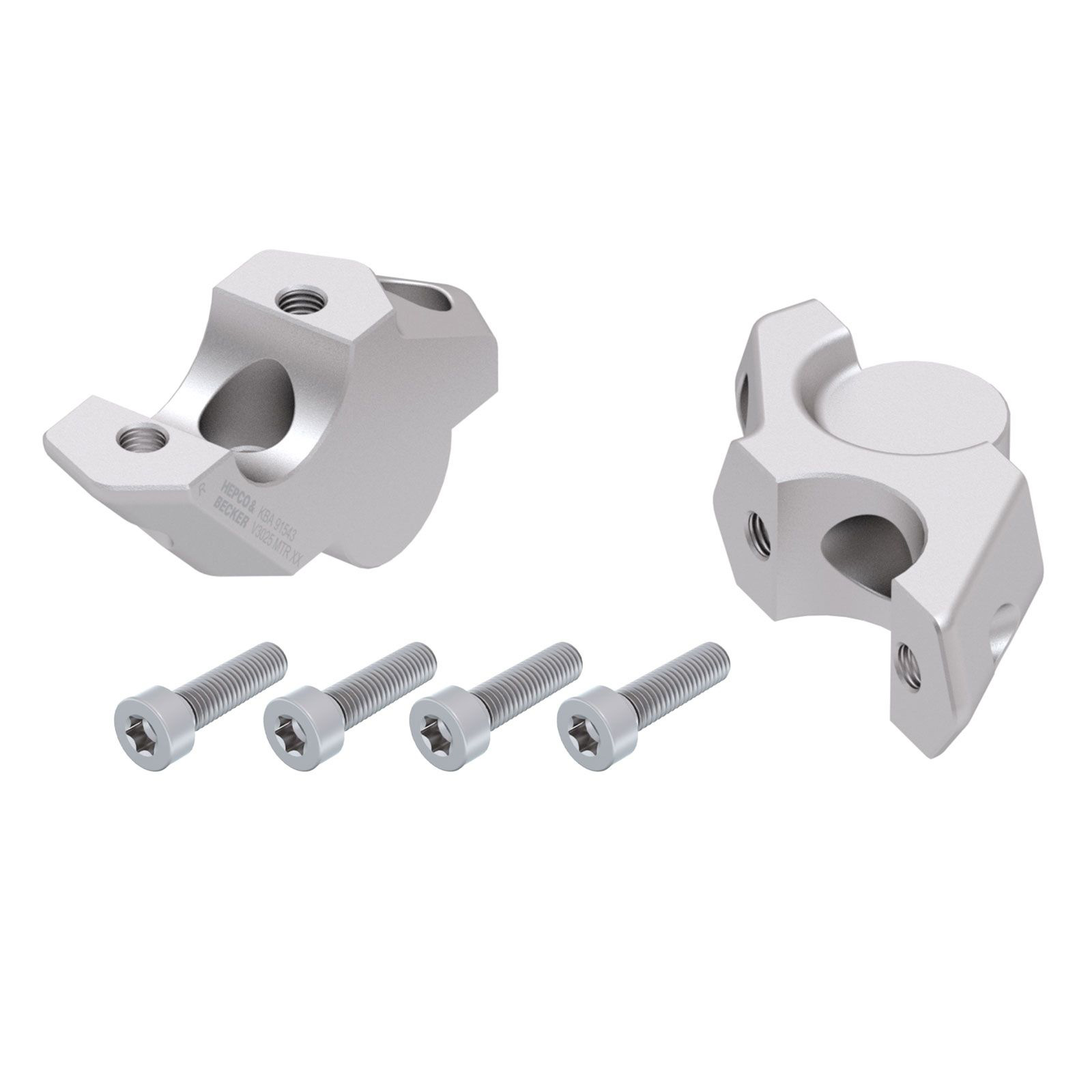Hepco & Becker Lenkerverlegung 30/25mm silber für BMW F 900 XR 2025-