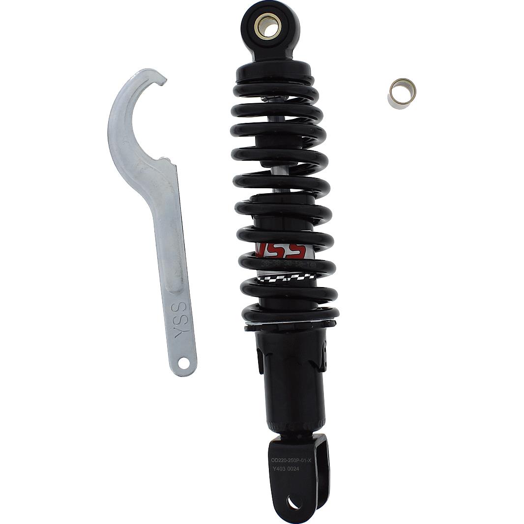 YSS Federbein OD220-250P-01-88 schwarz für Italjet-Yamaha