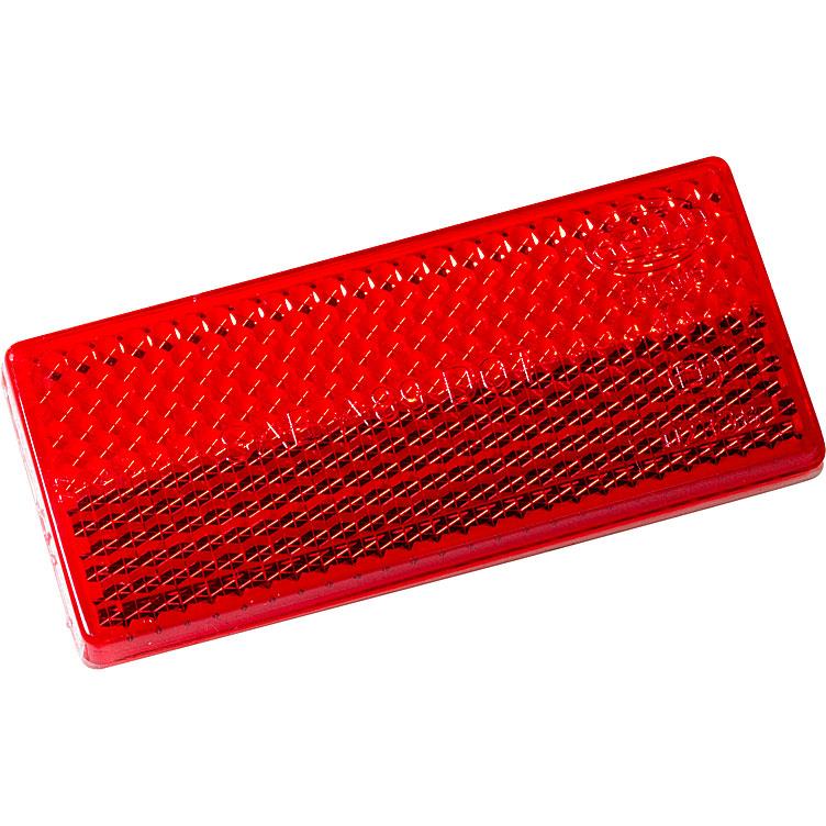 Hashiru Rückstrahler rot rechteckig (70x32mm) selbstklebend - Motorradteile & Ersatzteile - Beleuchtung