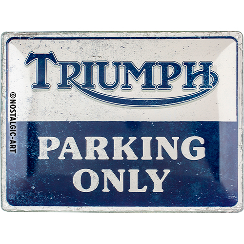 Nostalgic-Art Blechschild 30 x 40 cm Triumph - Parking Only - Motorradzubehör - Geschenkideen
