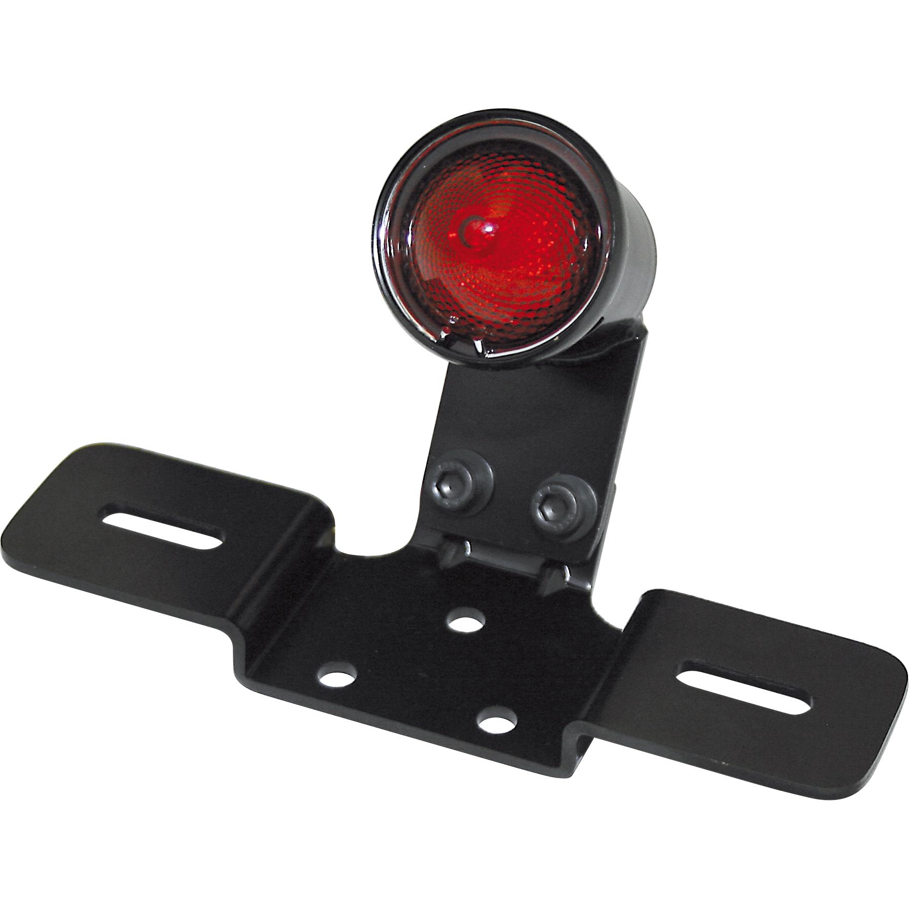 HIGHSIDER smart LED Rücklicht Old School Typ3 Ø45mm mit Nr.-Halter schwarz - Motorradteile & Ersatzteile - Beleuchtung