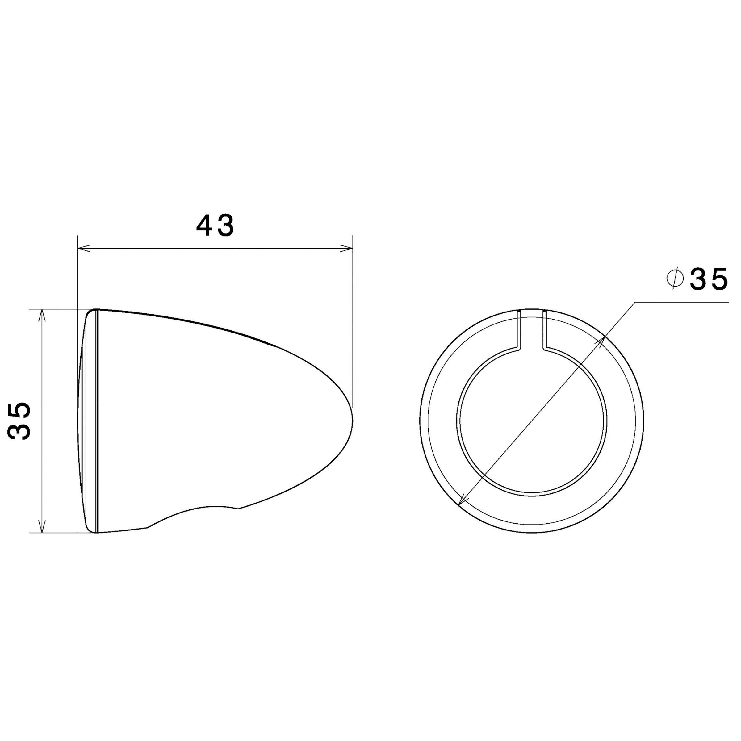 Rizoma-LED Blinker Iride Alu M8 Ø37mm-5723401020000110