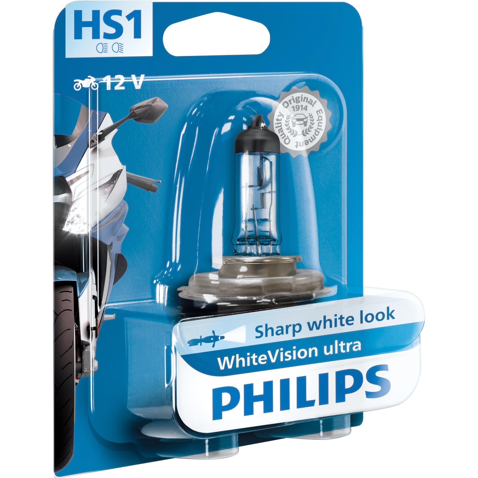Philips-HS1 Glühbirne WhiteVision ultra moto +60% 12V 35/35W PX43t-5751531000000710