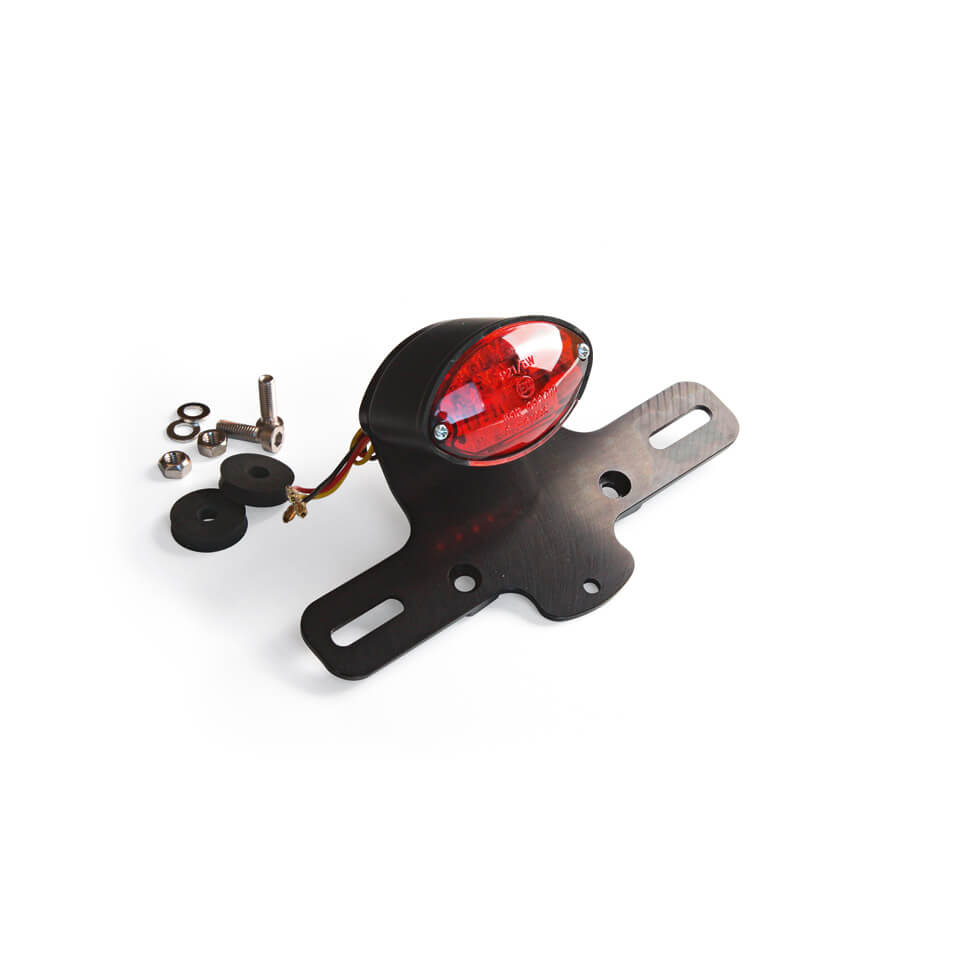 LSL Rücklicht LED Clubman schwarz mit roten Glas - Motorradteile & Ersatzteile - Beleuchtung