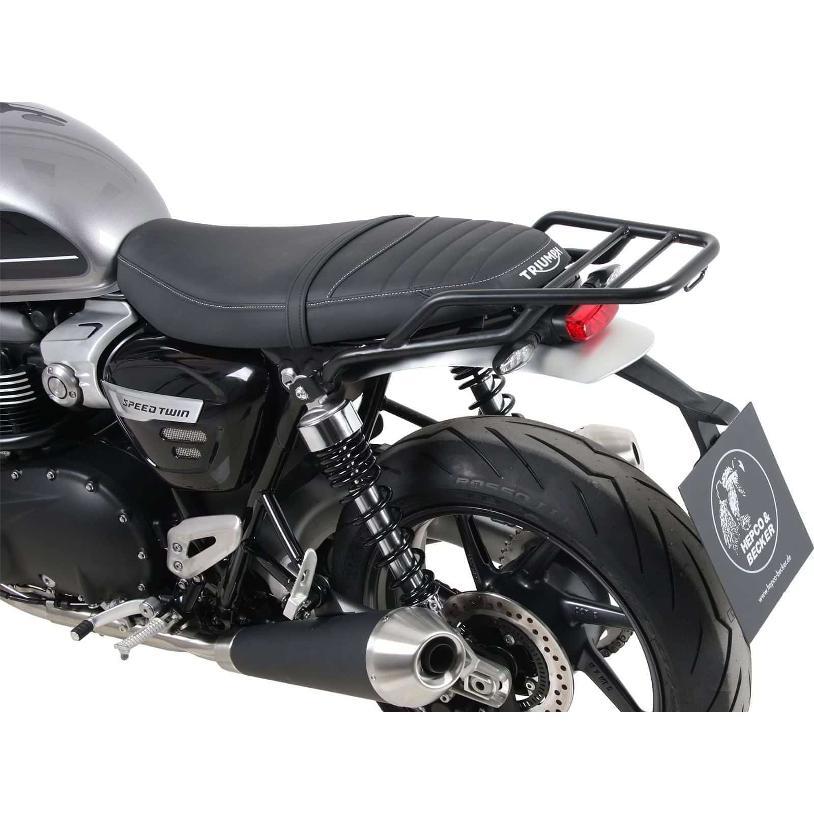 Hepco & Becker Gepäckbrücke Rohr schwarz für Speed Twin 1200 /RS 2022- - Motorradzubehör - Motorradgepäck