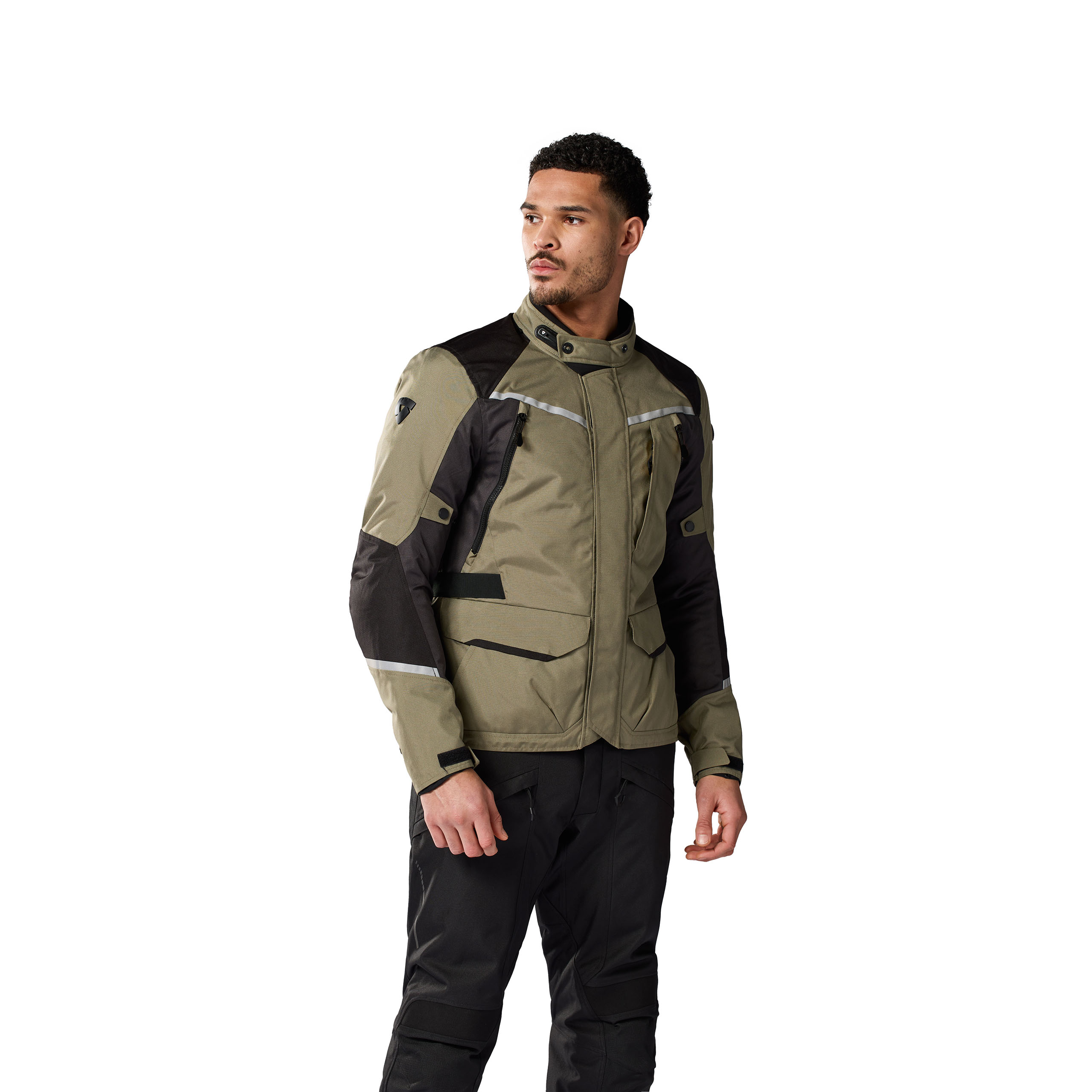 REV'IT!-Voltiac 3 H2O Textiljacke grün/anthrazit L-0000786999085010