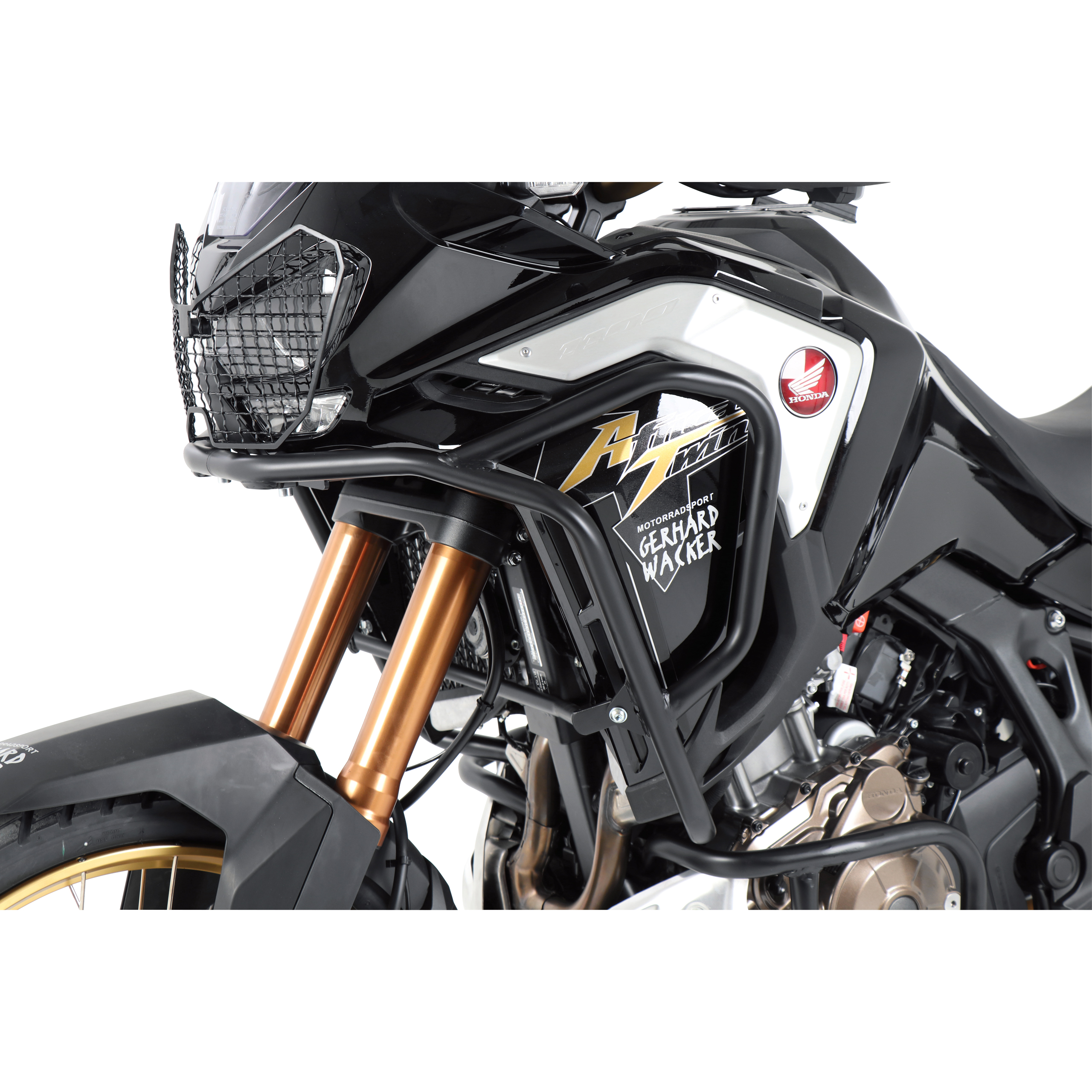 Hepco & Becker Sturzbügel Tank schwarz für Honda CRF 1100 AT Adventure Spor - Motorradteile & Ersatzteile - Anbauteile