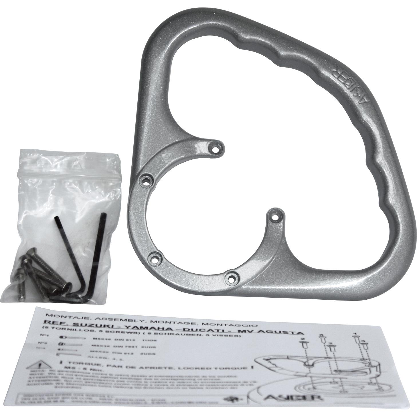 DuoDrive Beifahrerhaltegriff 5 Schrauben DF 01 S silber - Motorradteile & Ersatzteile - Lenker, Griffe & Hebel