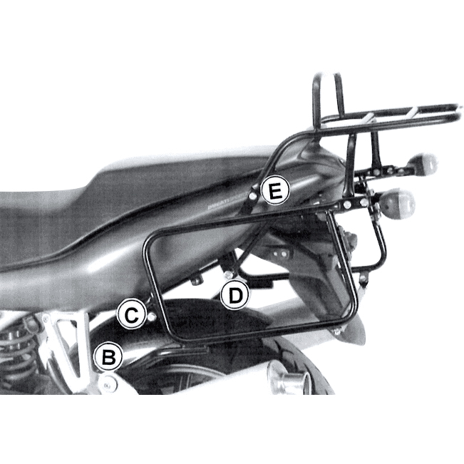 Hepco & Becker Komplett-Kofferträger schwarz für Ducati ST 2/4 1997-2003 - Motorradzubehör - Motorradgepäck