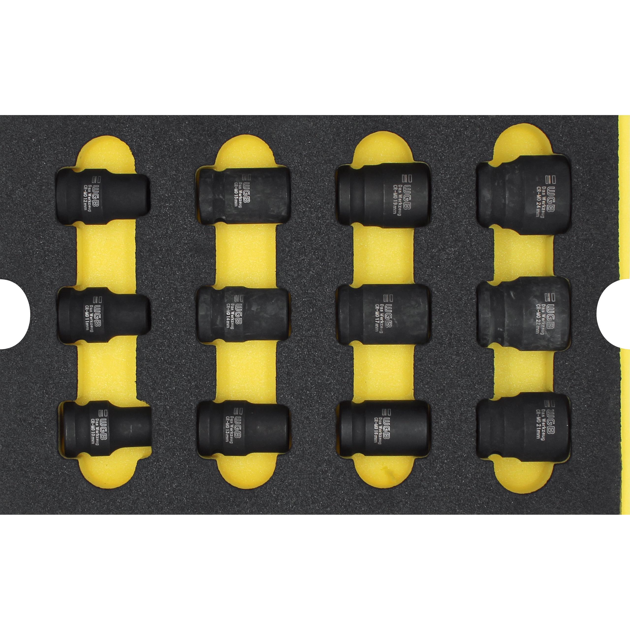 WGB MES gelb Kraft-Steckschlüsseleinsätze 1/2" 12teilig - Motorradzubehör - Werkzeuge