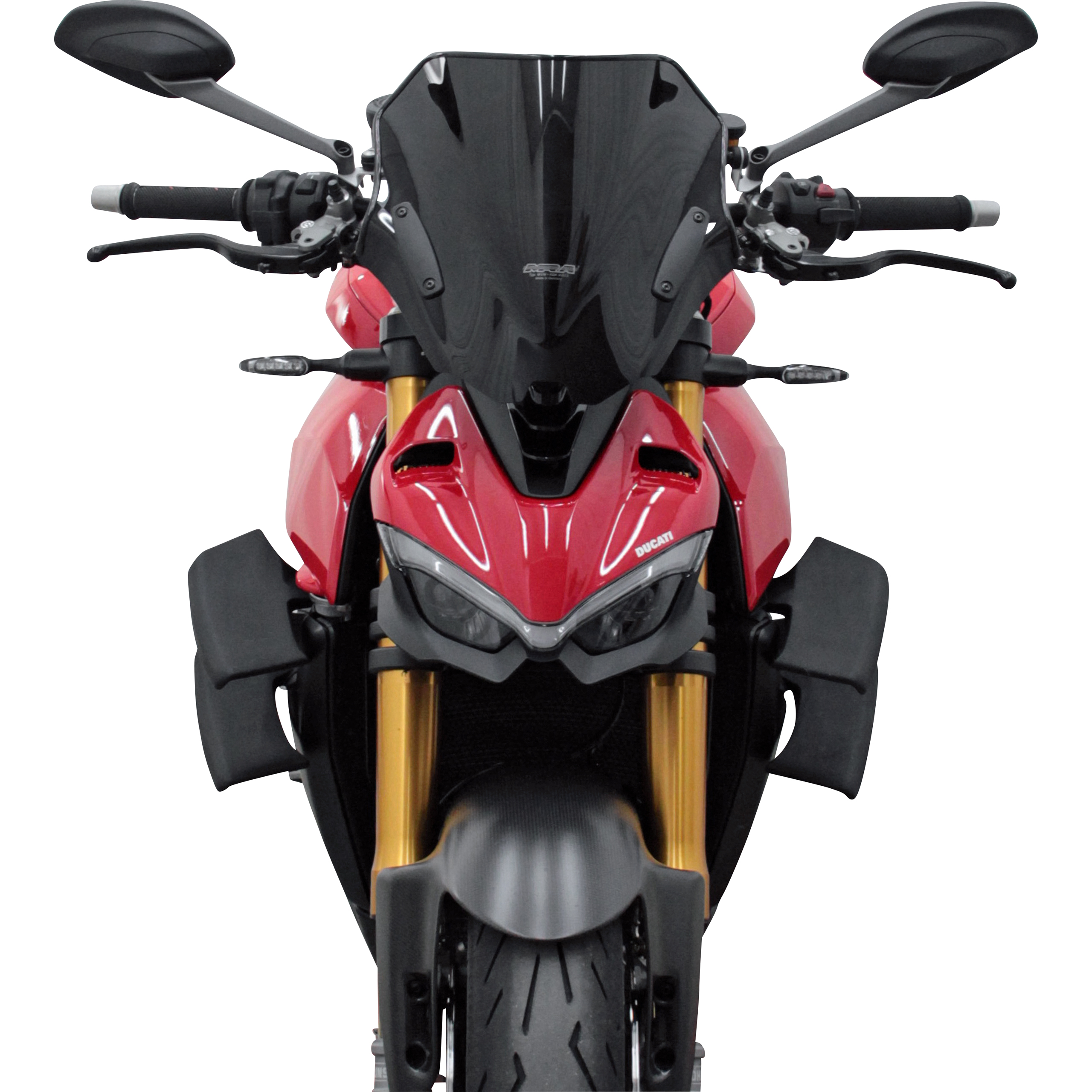 MRA Racingscheibe NRN schwarz für Ducati Streetfighter V4/V4S - Motorradteile & Ersatzteile - Anbauteile