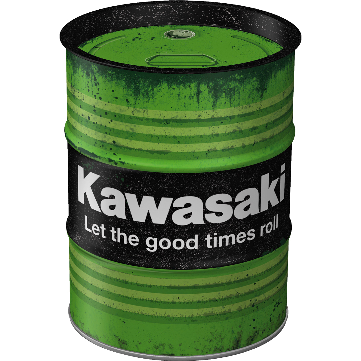 Nostalgic-Art-Spardose Ölfass "Kawasaki - Let The Good Times Roll"-5740981222010090