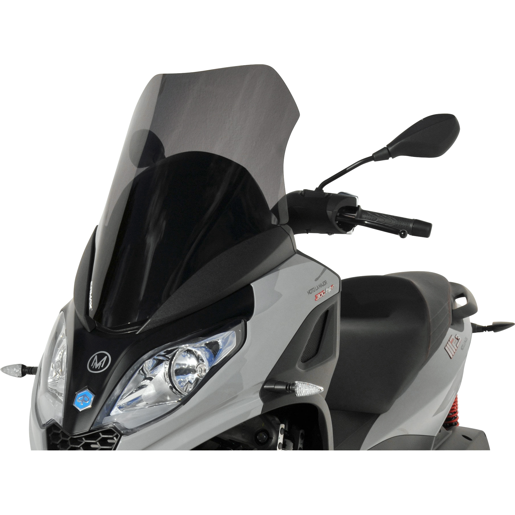 Ermax Scheibe Sport schwarz für Piaggio MP3 300 HPE 2019- - Motorradteile & Ersatzteile - Verkleidungen & Abdeckungen