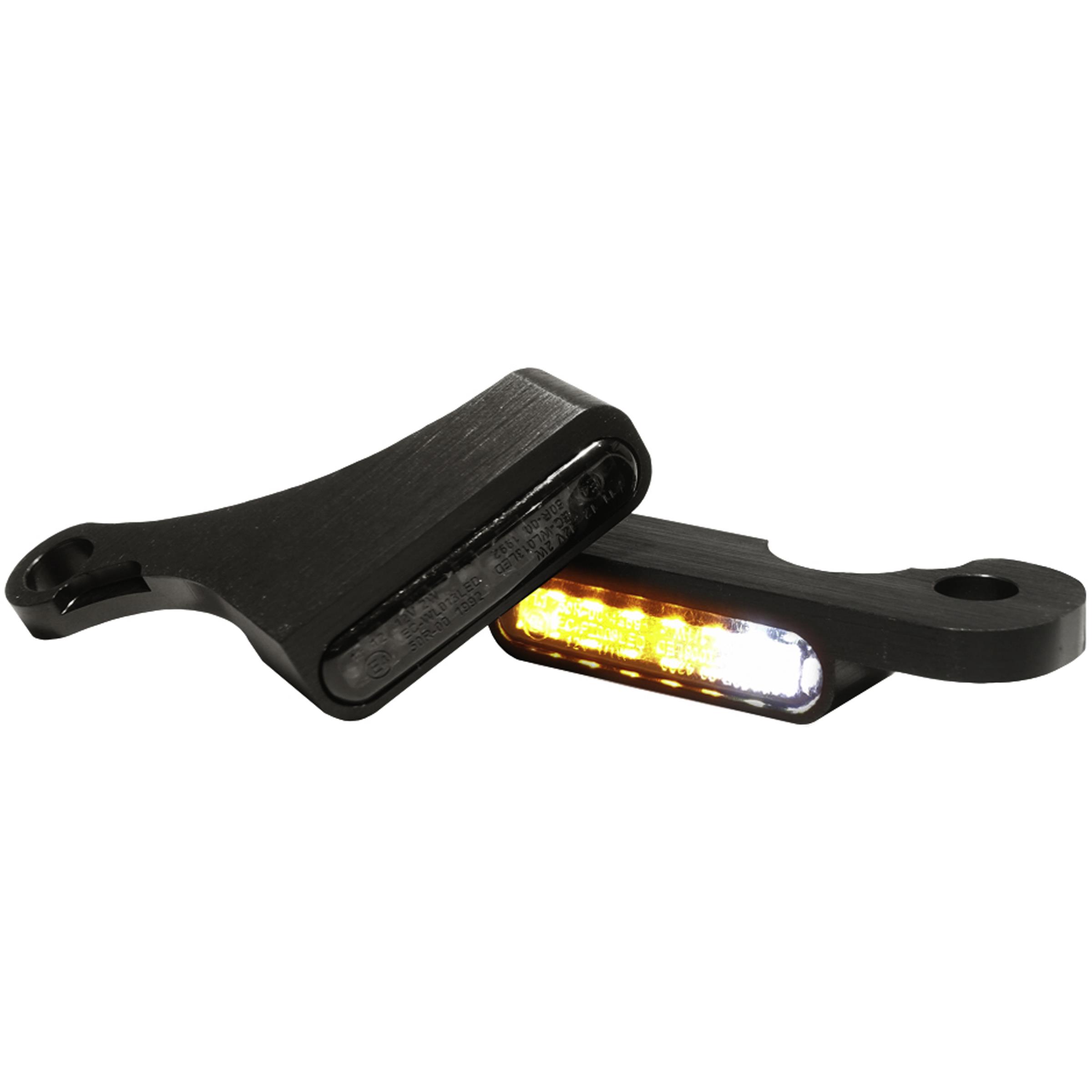 HeinzBikes LED Alu Blinker/Positionspaar für Softail 2015-2017 schwarz - Motorradteile & Ersatzteile - Beleuchtung