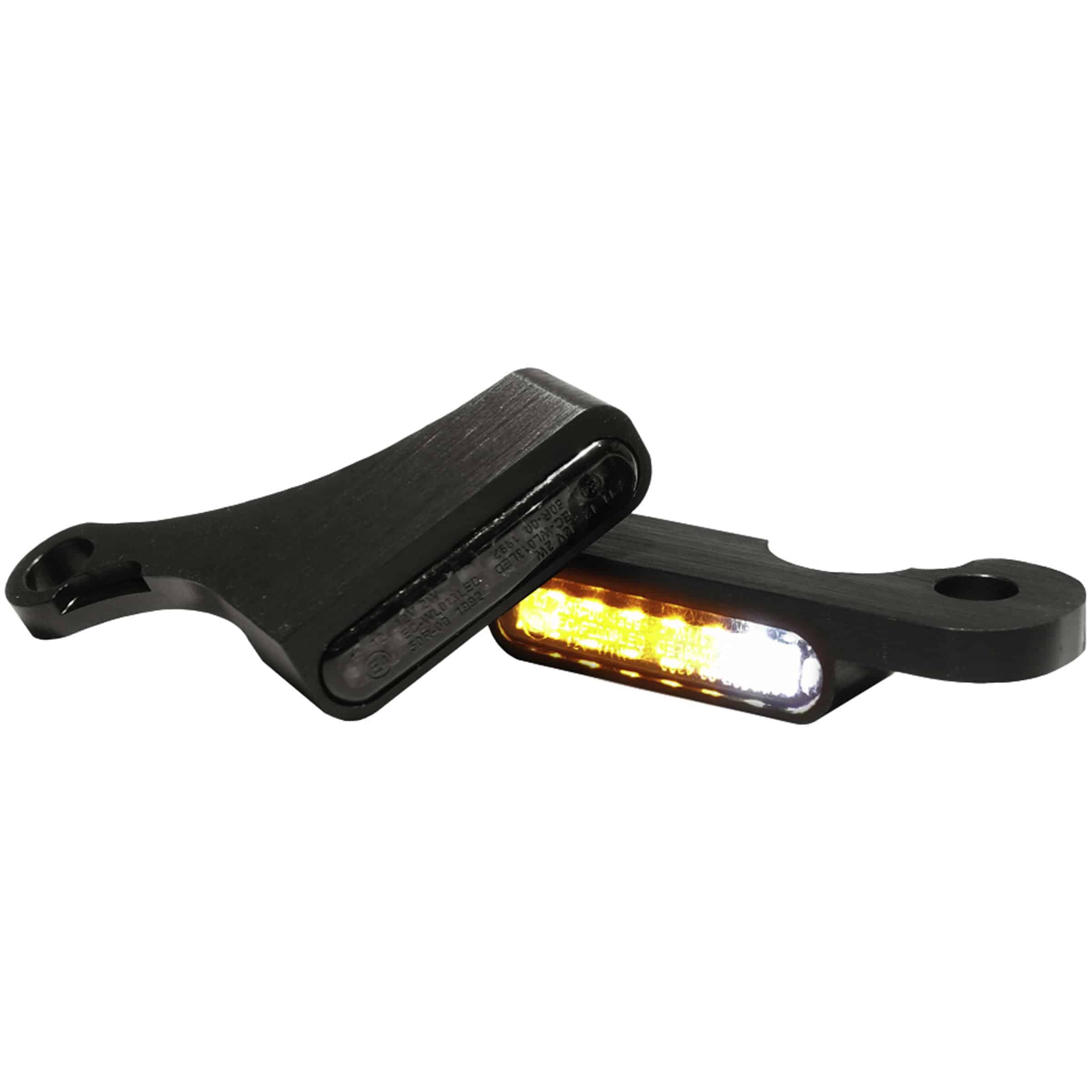 HeinzBikes LED Alu Blinker/Positionspaar für Softail 2015-2017 schwarz - Motorradteile & Ersatzteile - Beleuchtung